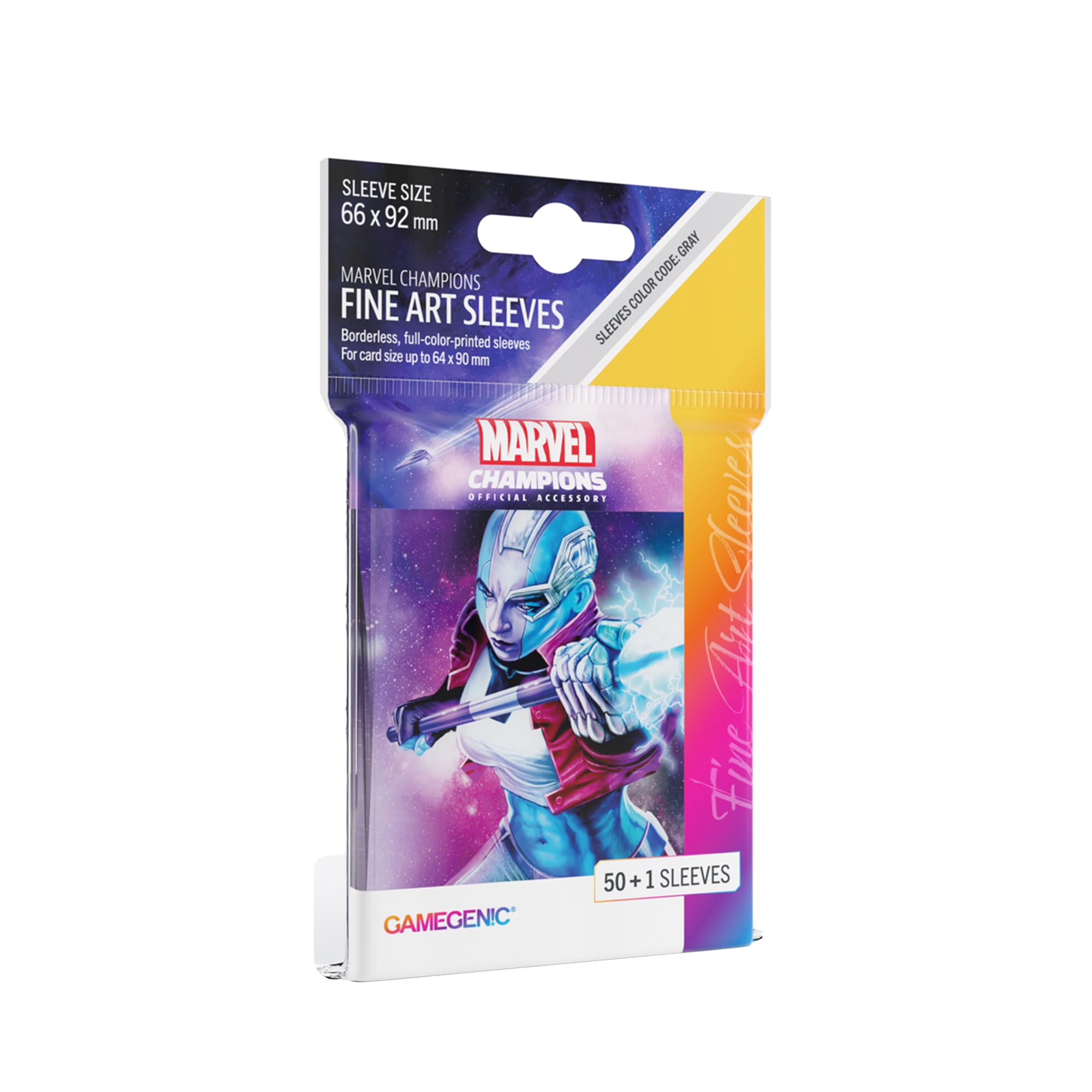 Gamegenic Marvel Champions The Card Game Official Nebula Fine Art Sleeves Pack of 50 Art Sleeves and 1 Clear Sleeve Card Game Holder Use with TCG and LCG Games Made by Fantasy Flight Games