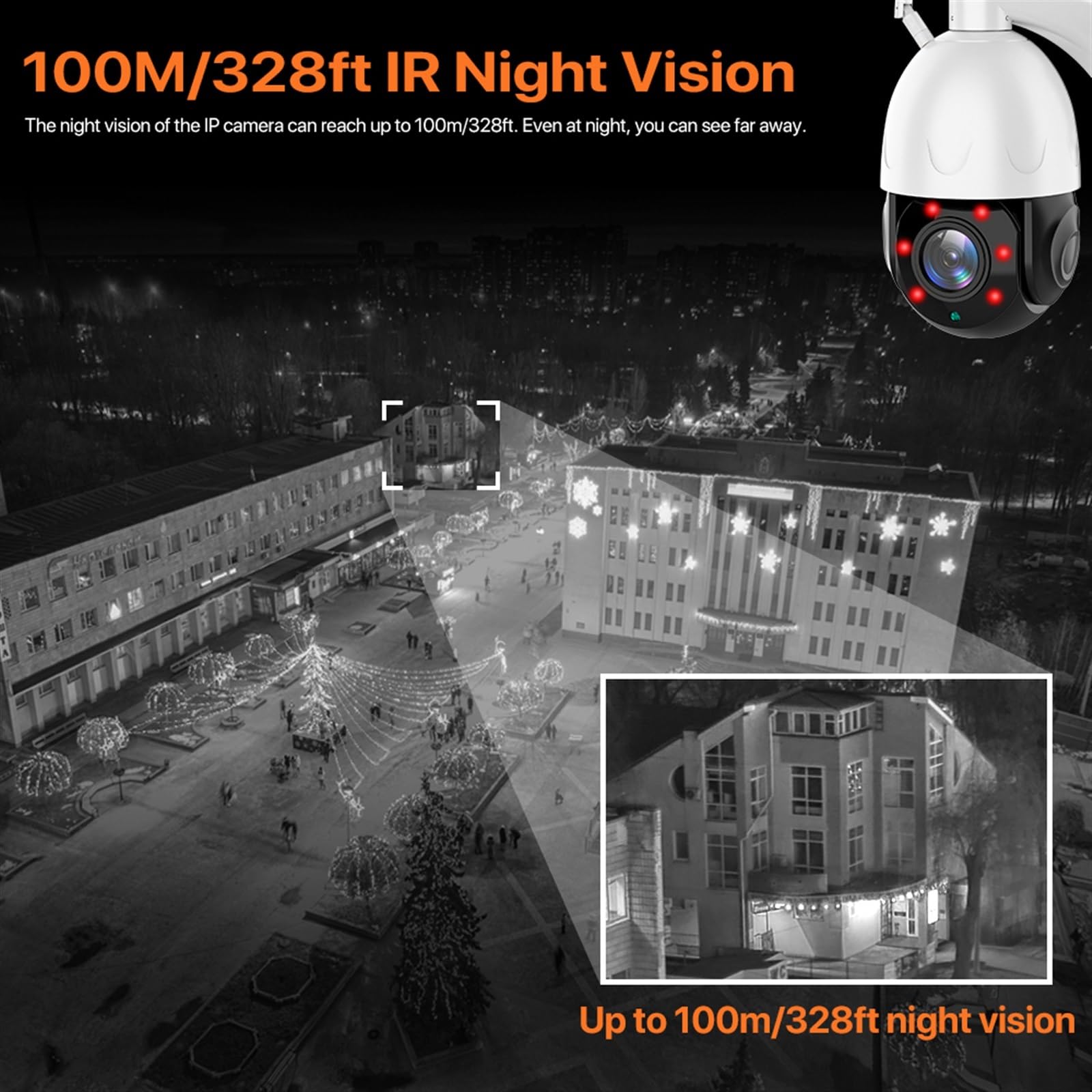 Telecamera Ip Per La Casa, Telecamera IP HD 4G 5MP Zoom 30X esterno WIFI Telecamera PTZ di sicurezza Rilevamento umano Telecamera Speed ​​Dome P2P Videosorveglianza Risoluzione Hd Di Installazione Sem