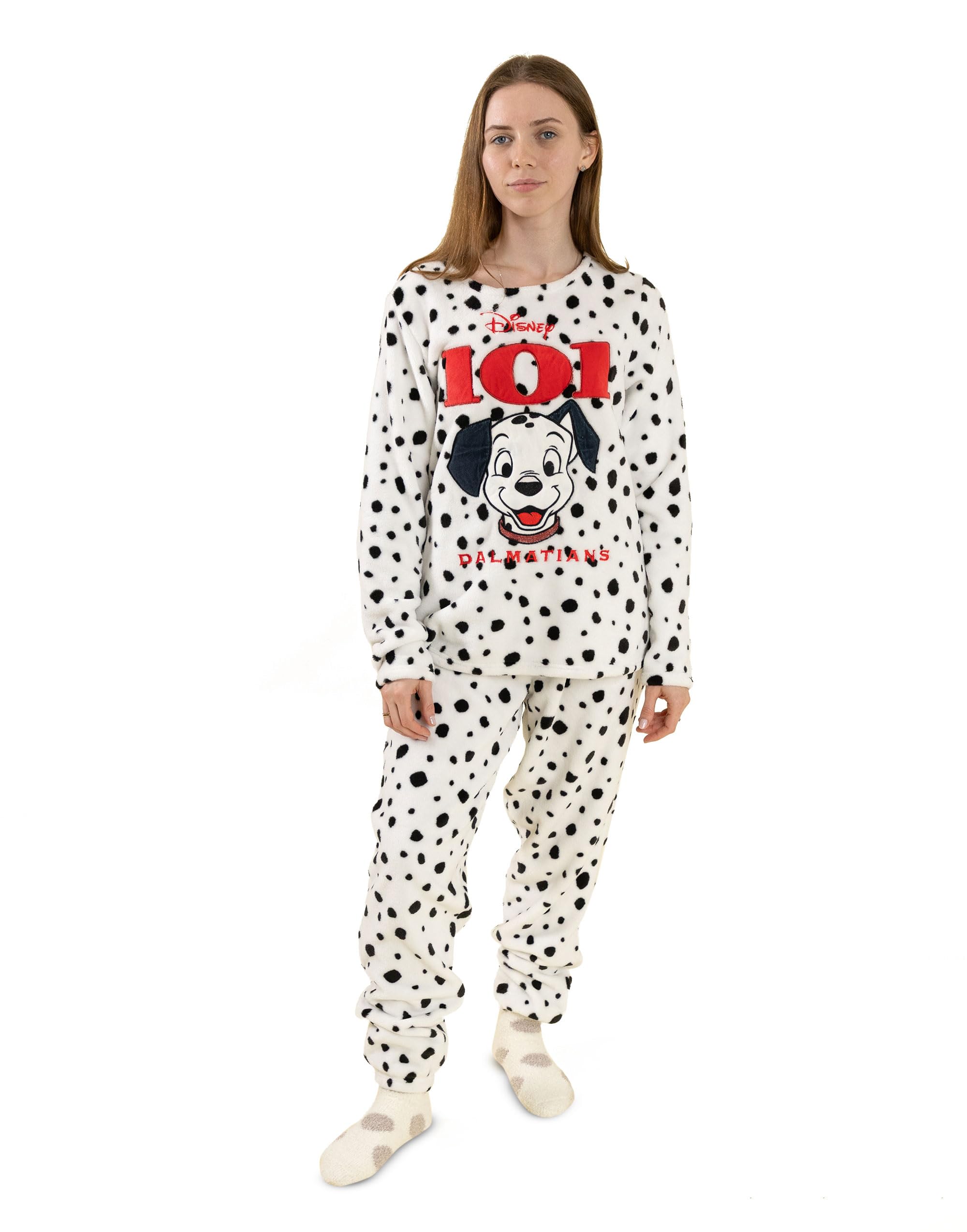 Vanilla Underground Disney Womens White 101 Dalmations Long Sleeve Long Leg Pyjama Set (X-Small) from B&Q