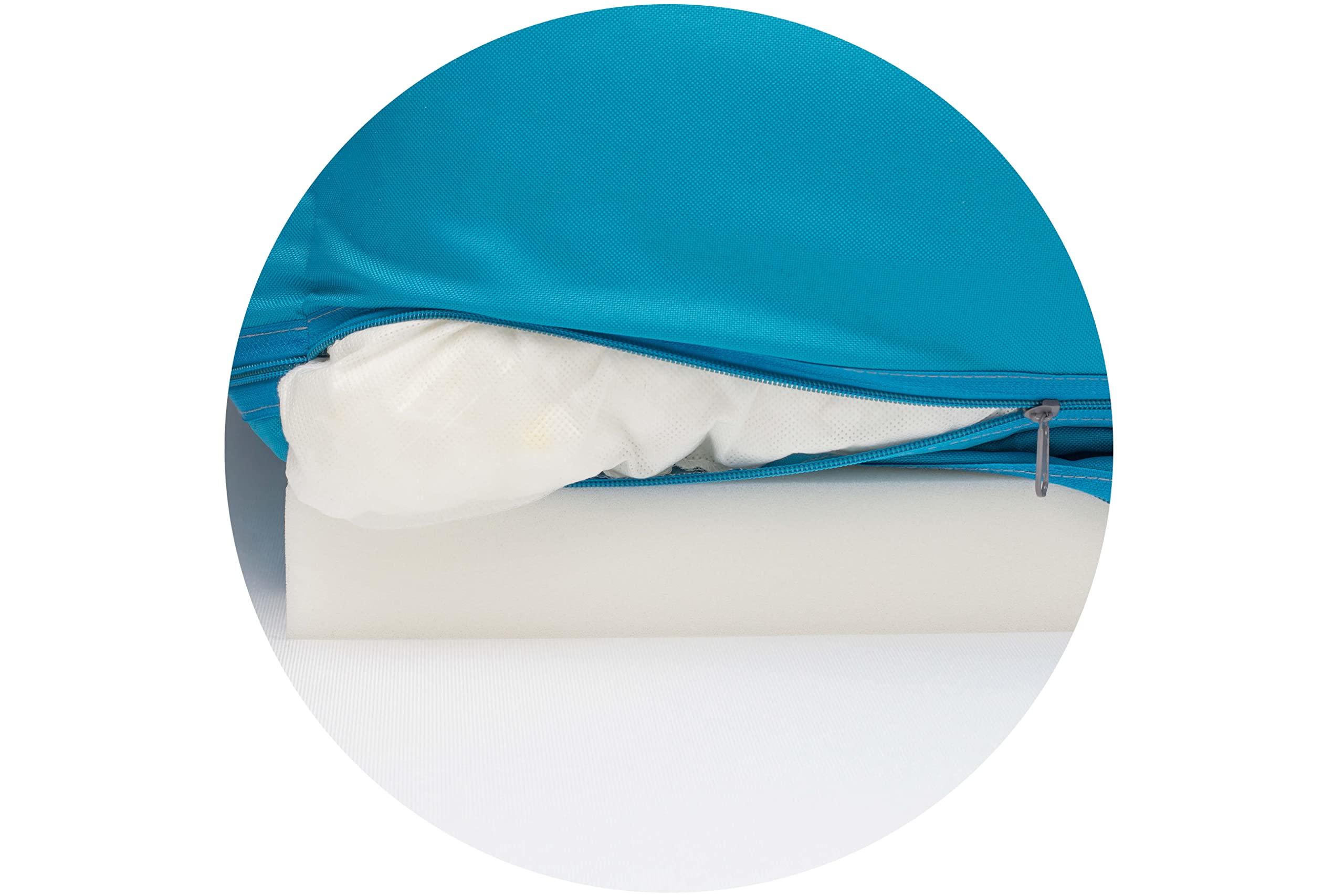 Juelle Cama Ortopédica para Perros, Cama Esquinera para Perros con Colchón Ortopédico para Perros Medianos, Funda Extraíble, Lavable a Máquina Dakota 2XL (100 x 75 cm, Zafiro)