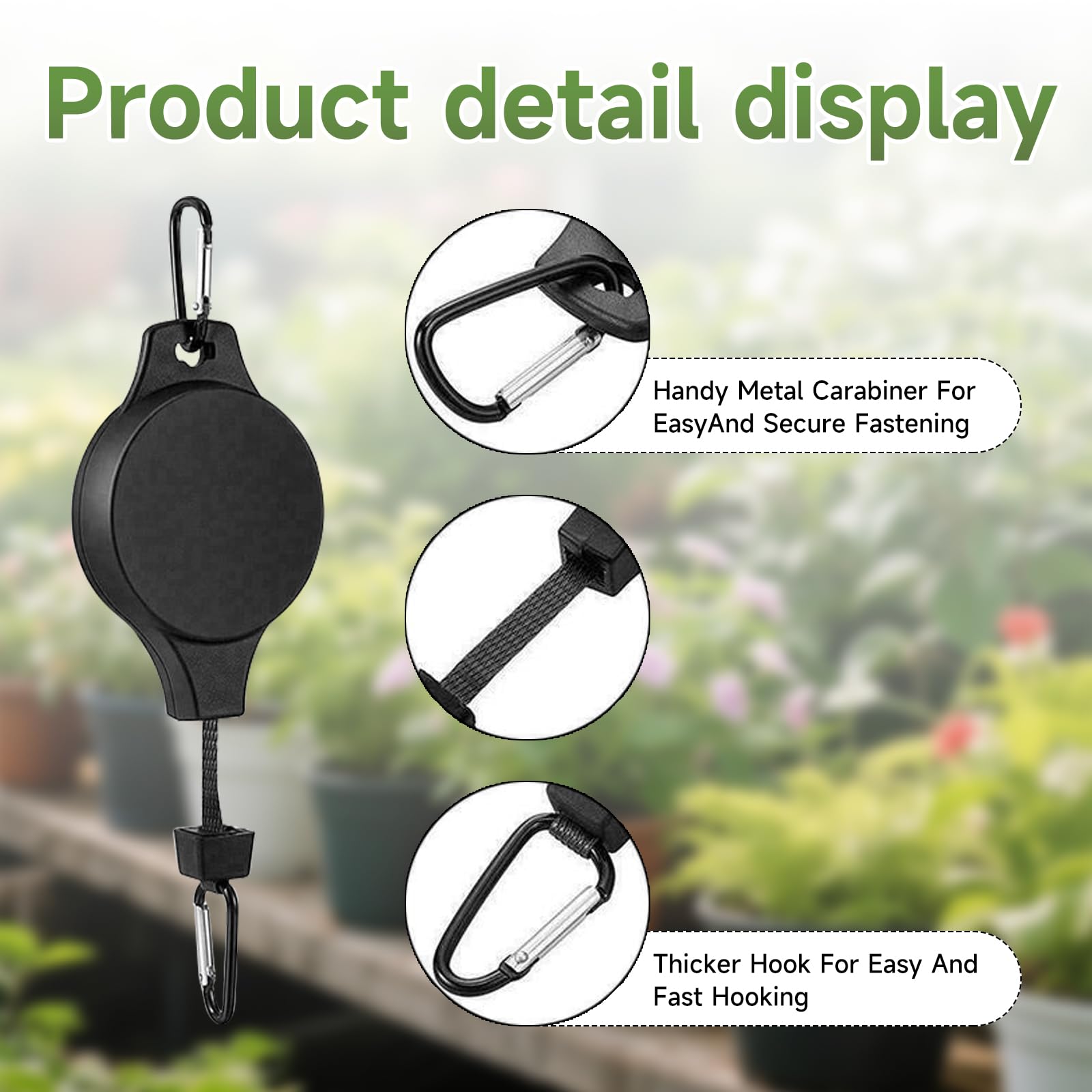 Gancho para carretes de plantas, colgador para cestas colgantes