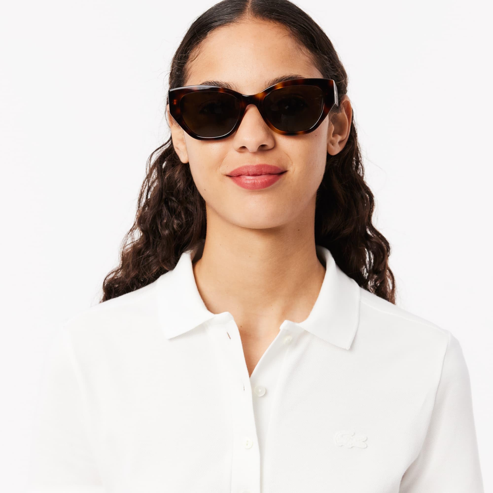 Lacoste PF5462 Polo, Blanc, 40 Donna