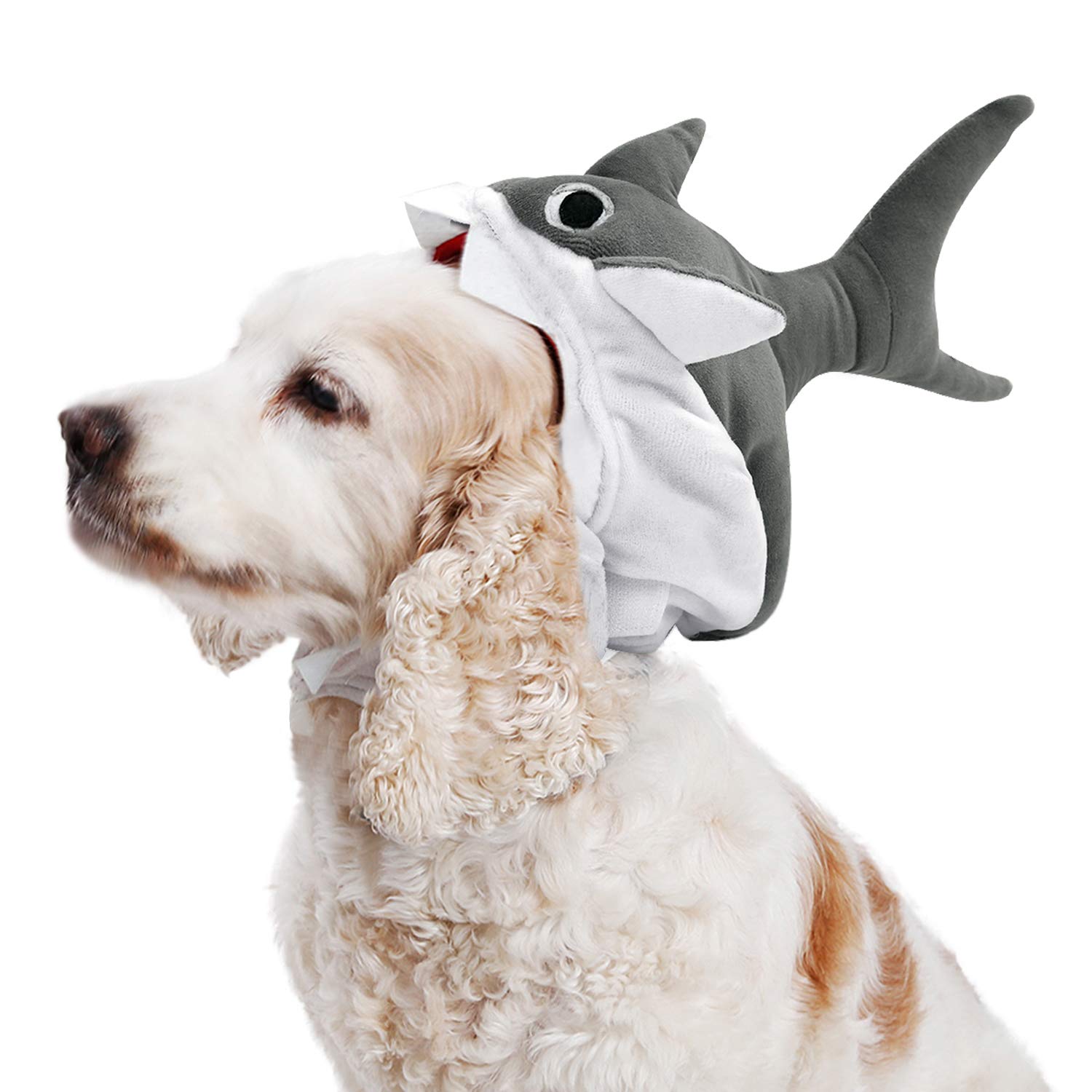 CleverLife Shark Hat Costume for Cats, Puppy, Small Dogs Halloween Head Costume Pet Cosplay Headwear Small