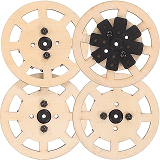 Angoily 4pcs Wooden Toy Car Wheels Replacement for Weight and Easy to Install for Boys and Girls Creative Projects