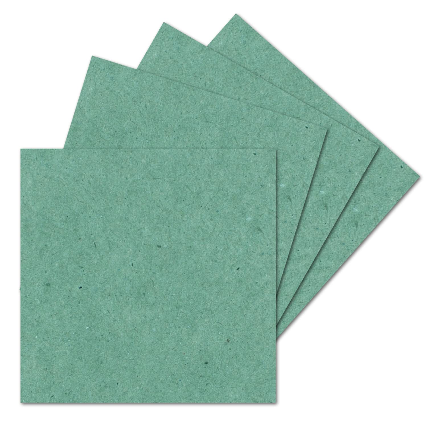 250 biglietti singoli, formato quadrato, 15 x 15 cm, 240 g/m², cartoncini vuoti per bricolage, colore: verde eucalipto (carta kraft)