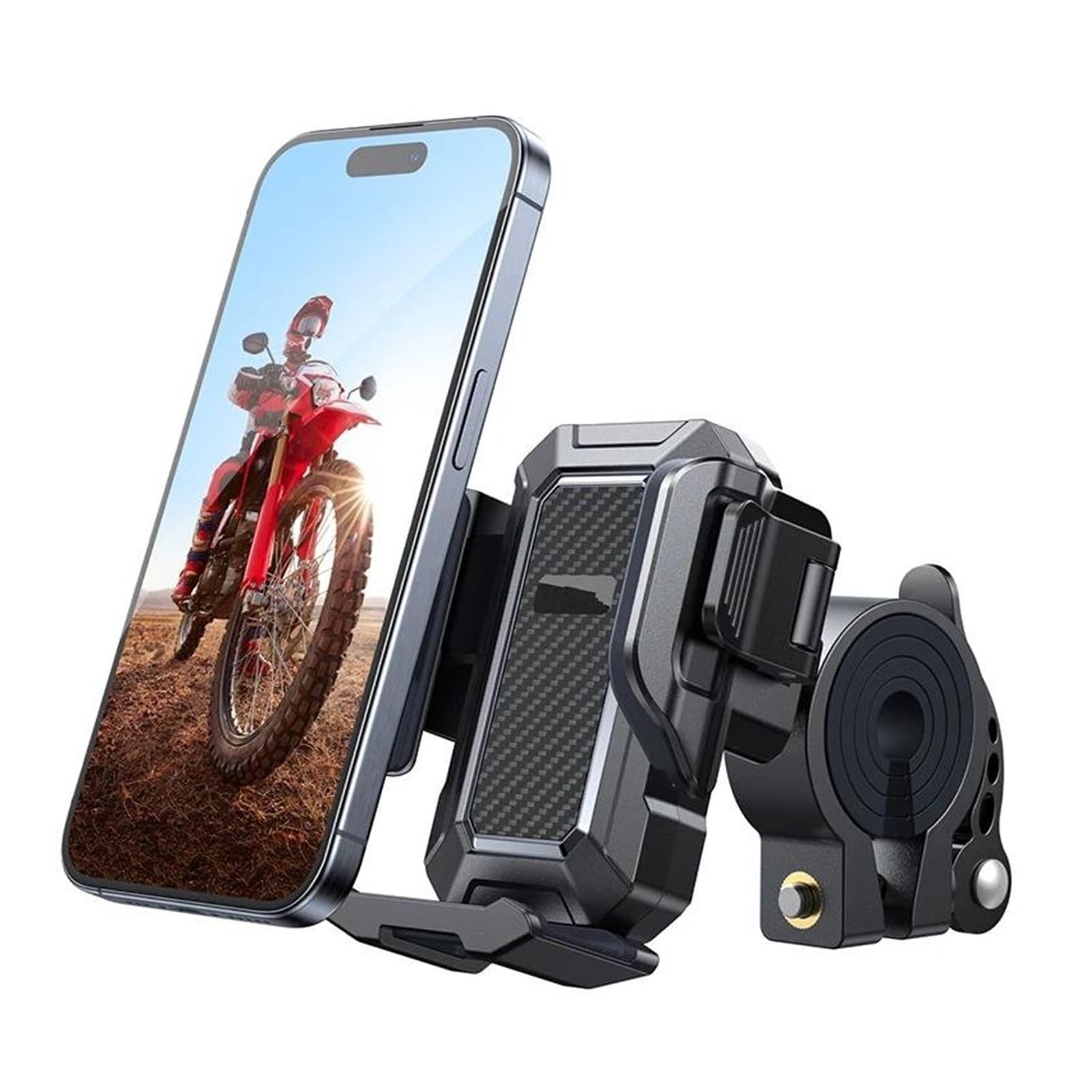 Supporto Telefono Bici 360° Rotabile Per Moto ATV Scooter Manubrio Sgancio Rapido 1S