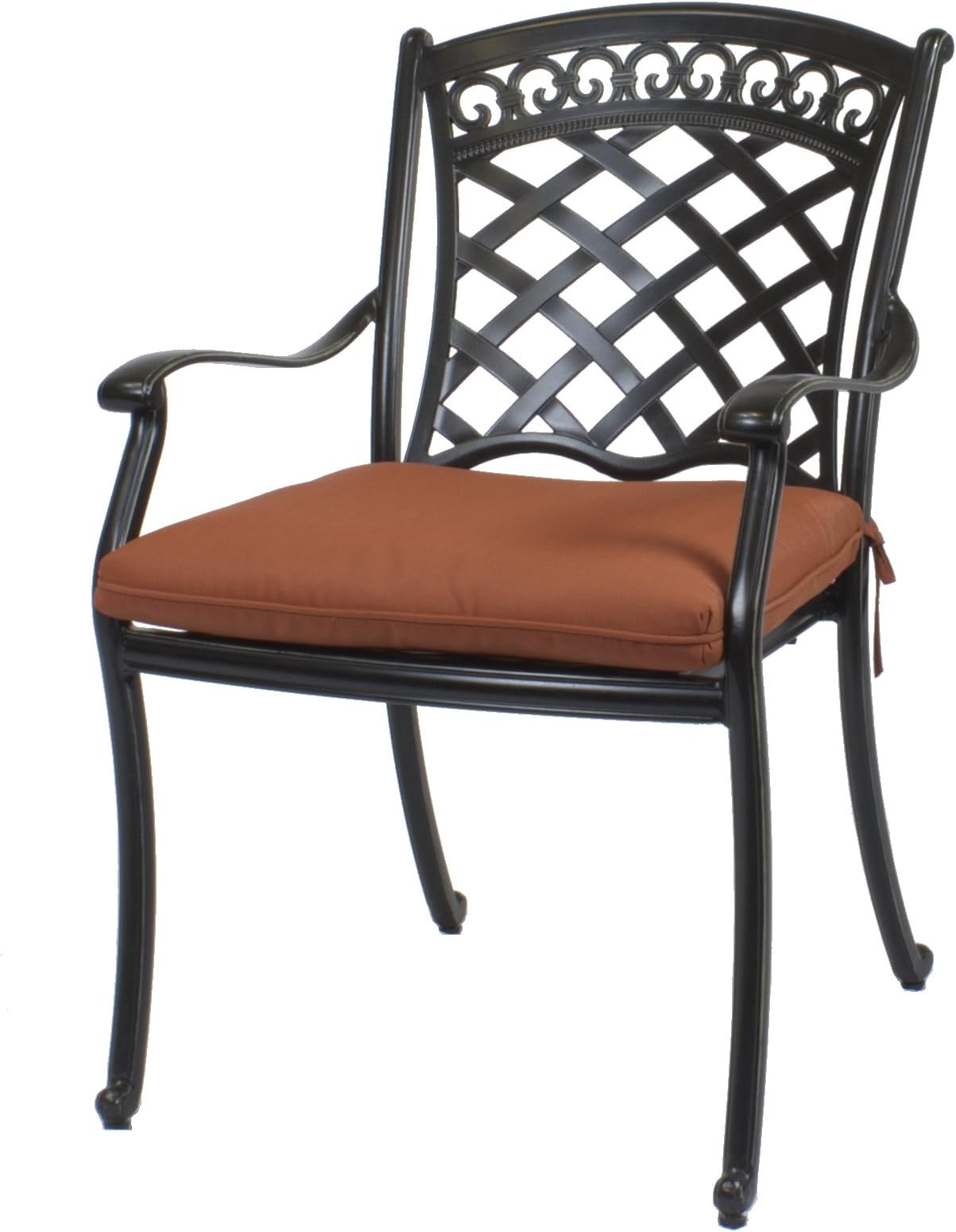 6 St. Tropez Cast Aluminum Dining Chairs with Cushions
