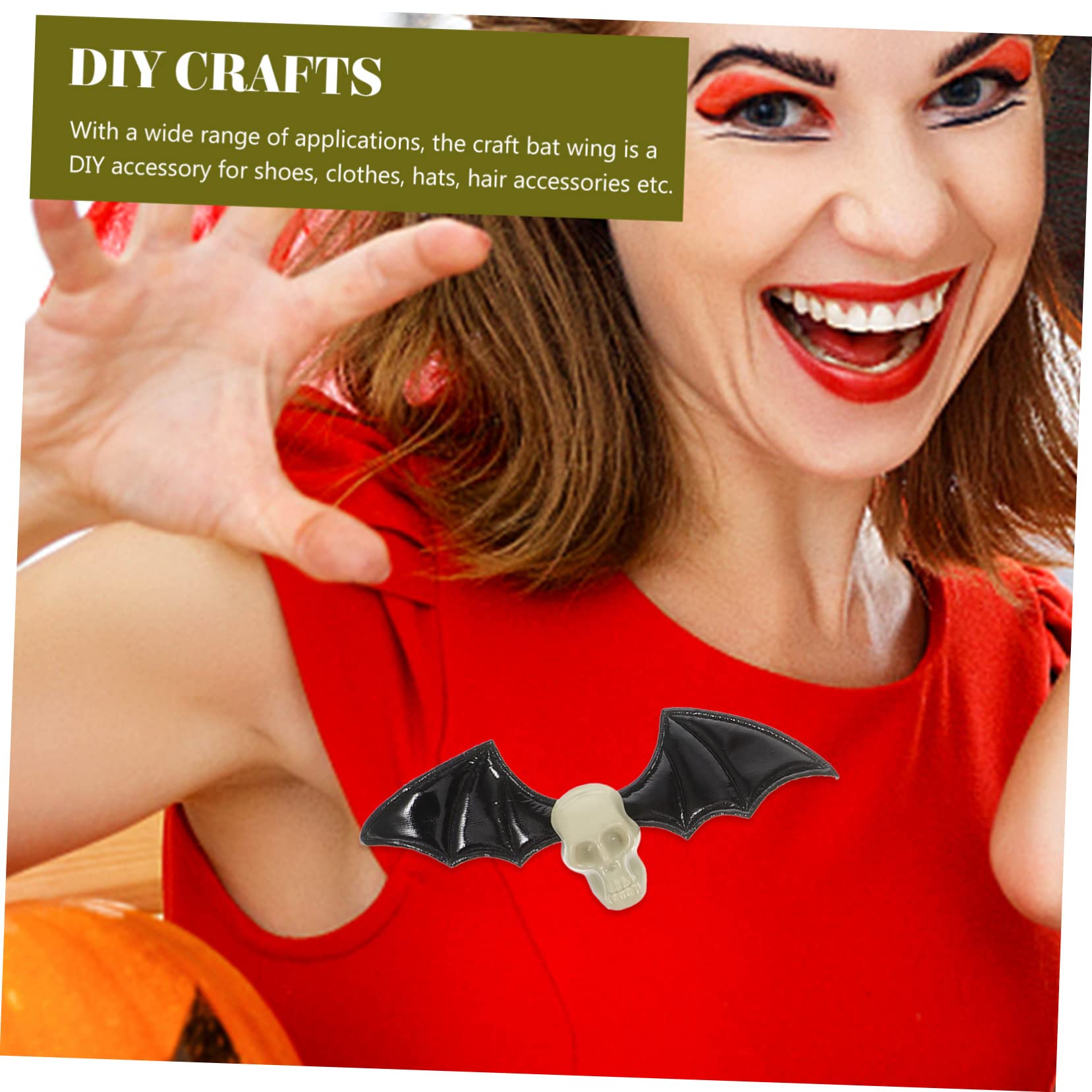 50 Stück Mini-Fledermausflügel Aus Vlies – Perfekte Halloween-Deko Für Haar, Kleidung & DIY-Projekte