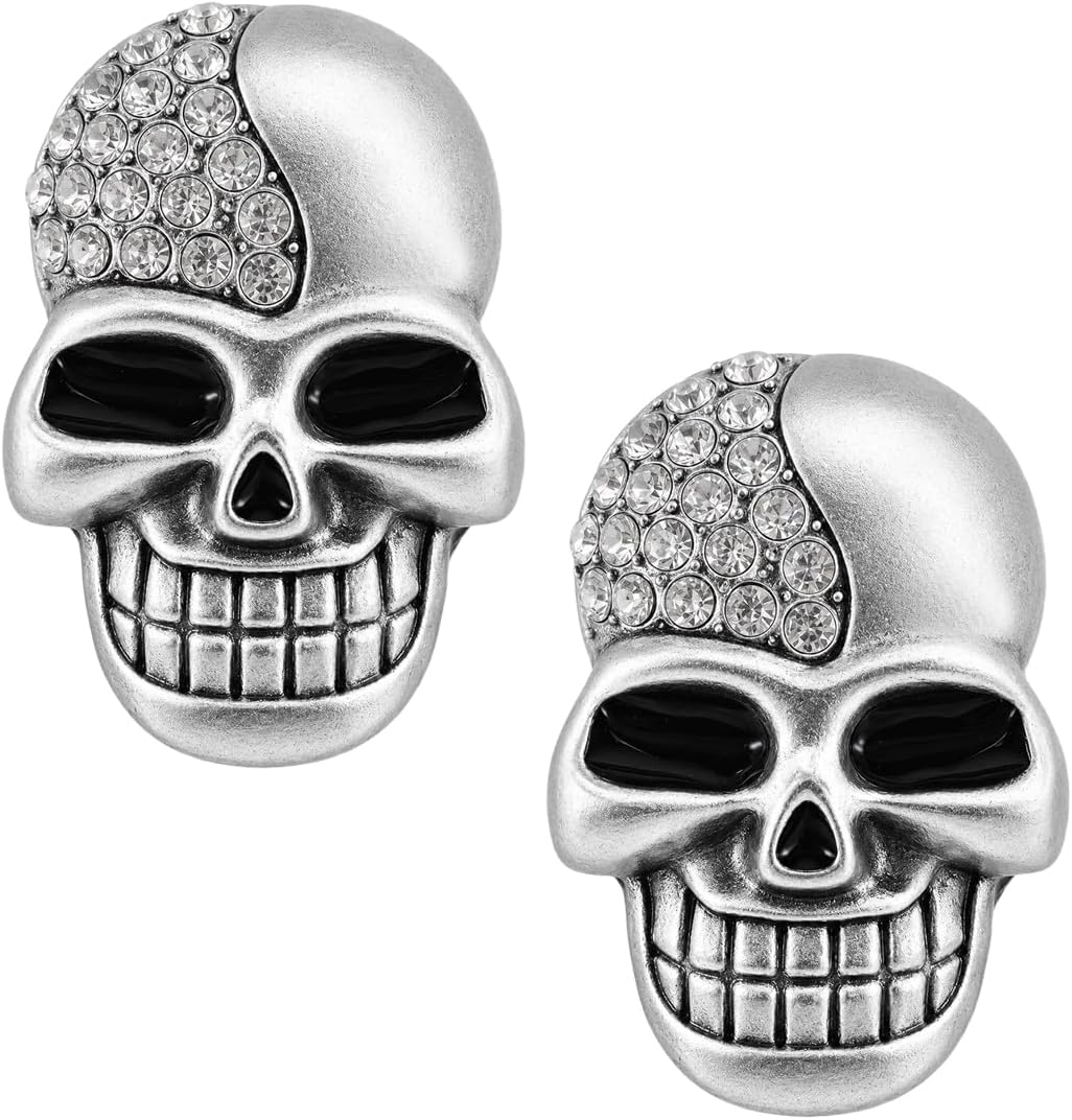 Skull Car Dashboard Air Vent Trim Clip Accessories, Silver