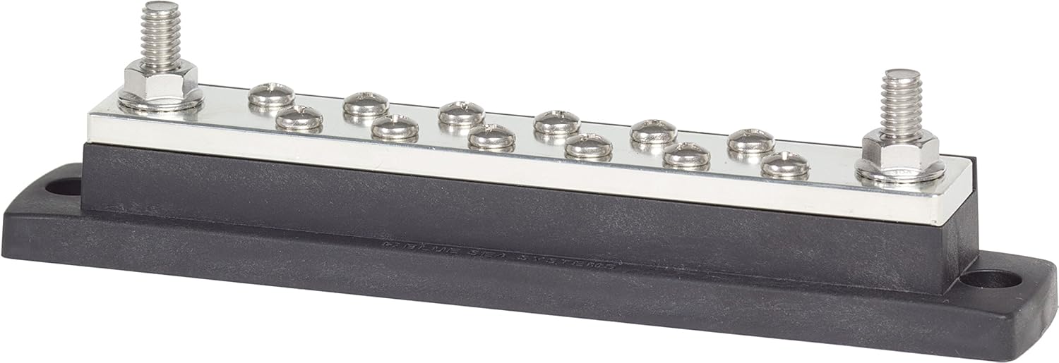 Blue Sea Systems 2105 250 Amp MaxiBus BusBar with 12 screws