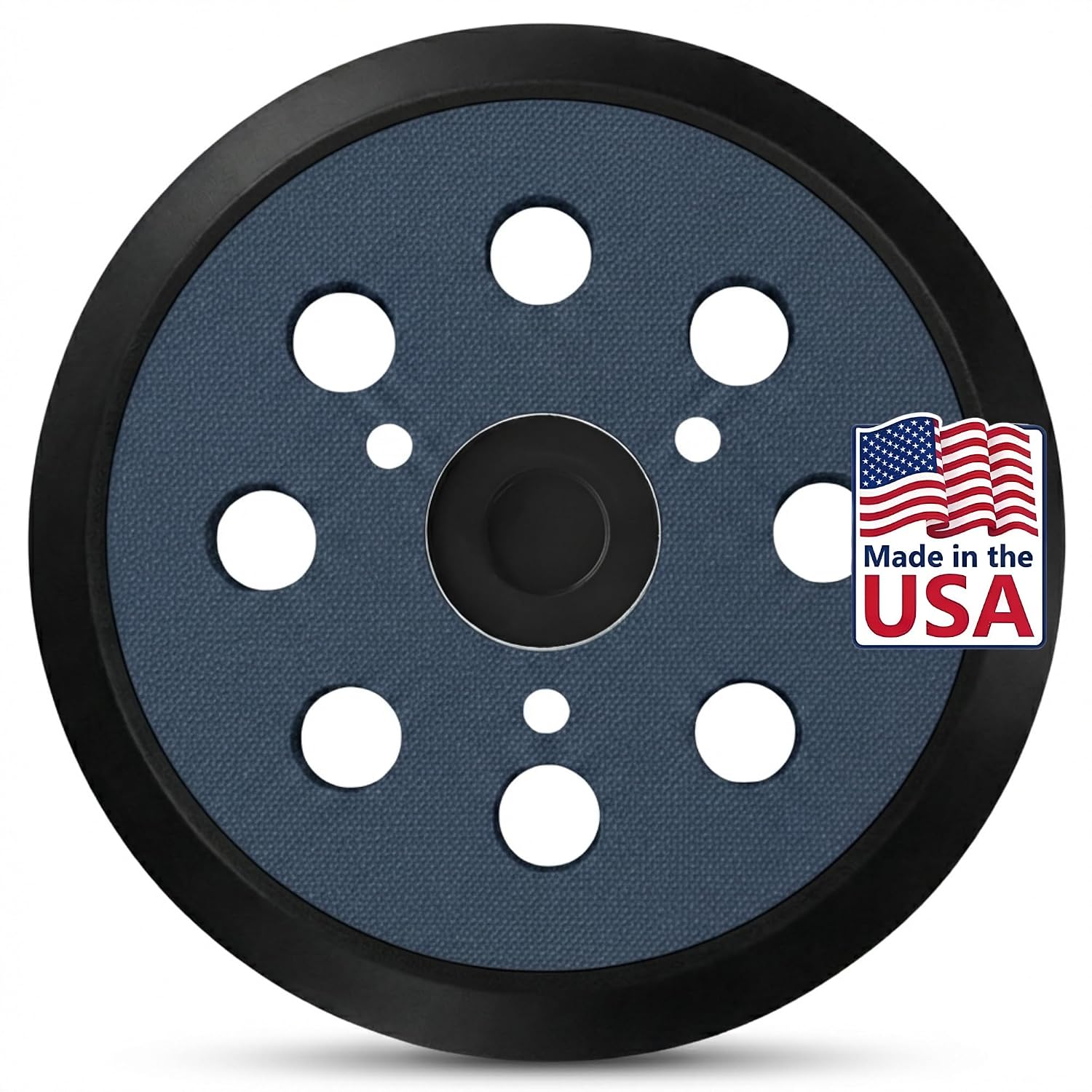 Mako Brands 5 Inch Replacement Sanding Pad, Fits BO5010, BO5030K Random Orbital Sanders, 3 Screw Holes, Hook & Loop, Firm Foam Backing Pads, 8 Holes, Low Profile – Made in USA (PN 54398-CD)(2-Pack)