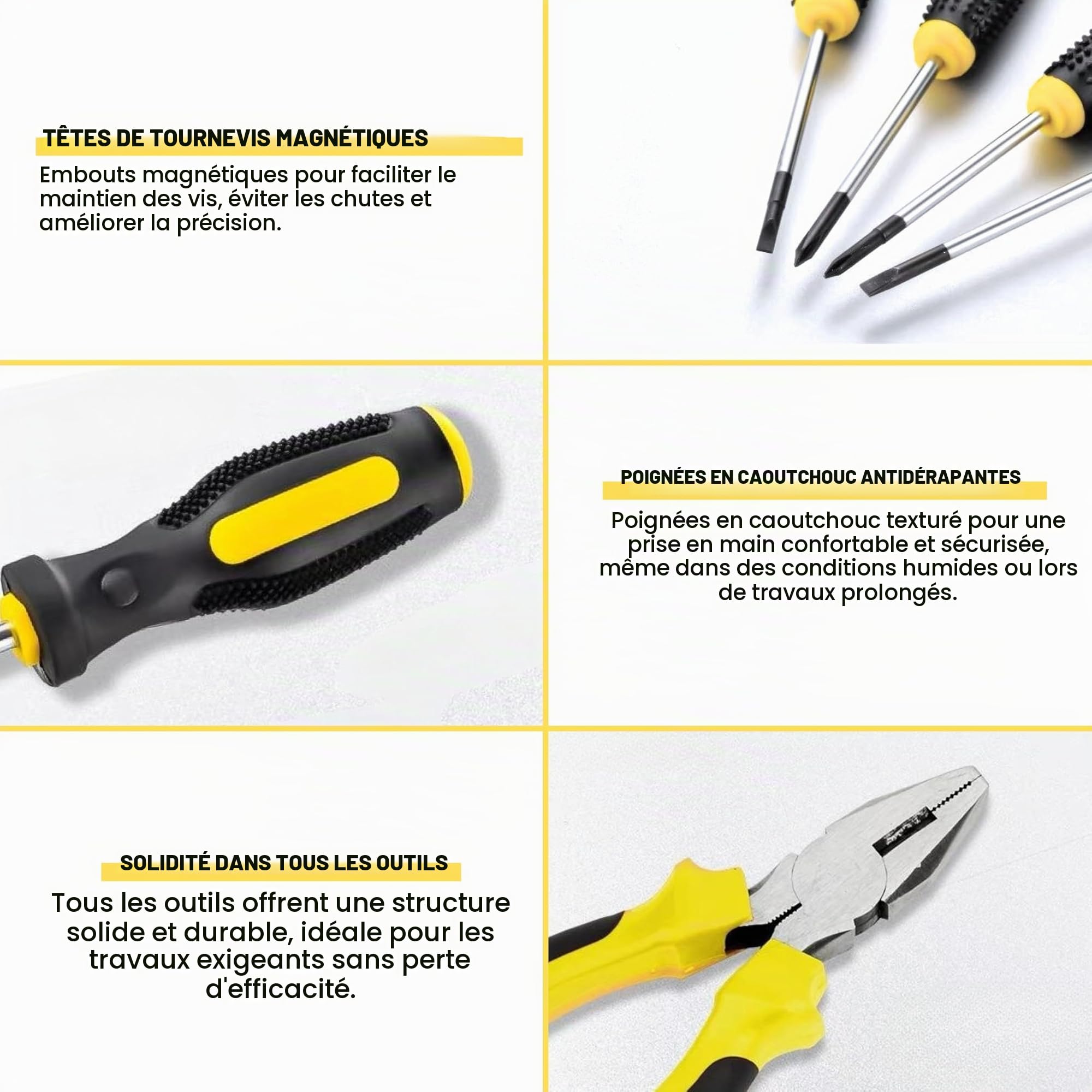 Coffret à Outils Complète. Kit d’Outils Portable. Caisse à Outils de 108 Pièces pour le Bricolage. Boite à Outils Ménagers. Malette Outils pour les Réparations Domestiques et l’Usage Général.