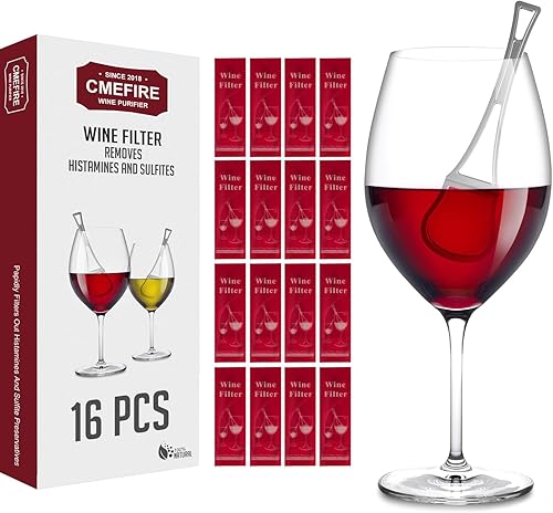 Miniatura 10 de Filtro de varitas de vino, elimina sulfitos e histaminas: puede reducir y aliviar las alergias y sensibilidades al vino, purificador para restaurar