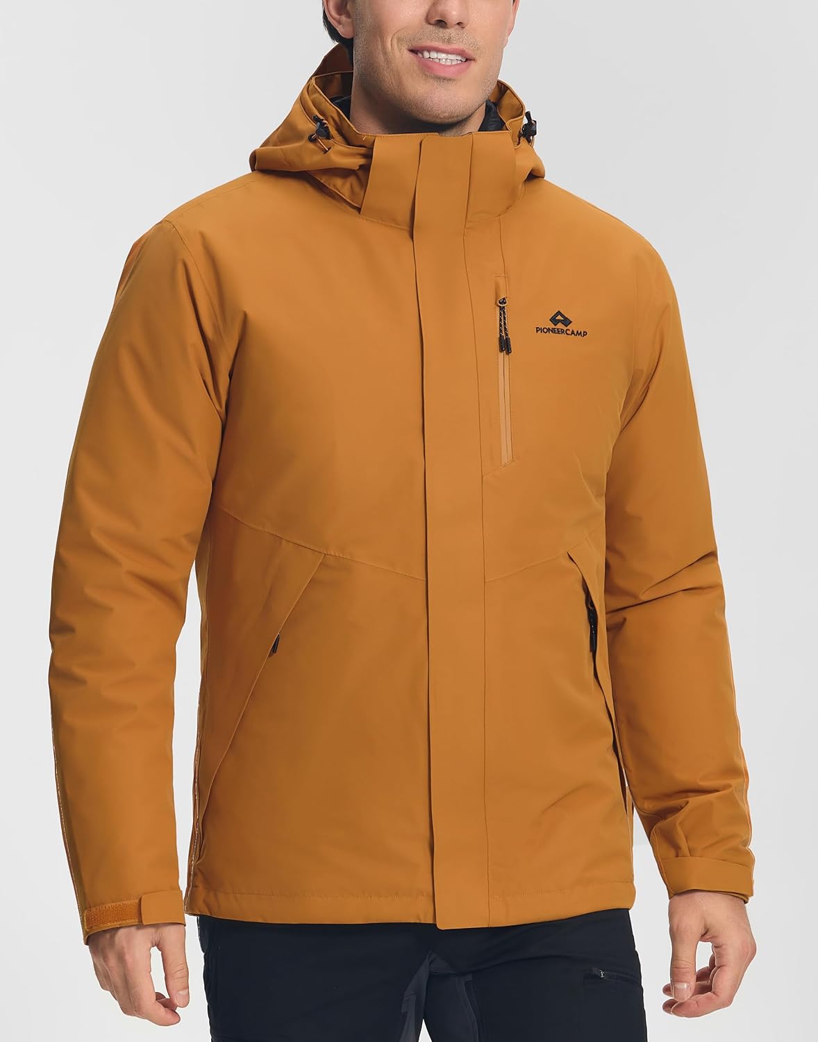 Pioneer Camp Men's 3-in-1 Snow Ski Jacket Puffer Liner Insulated Waterproof Rain Jackets Winter Windbreaker Snowboard Coat - Image 3