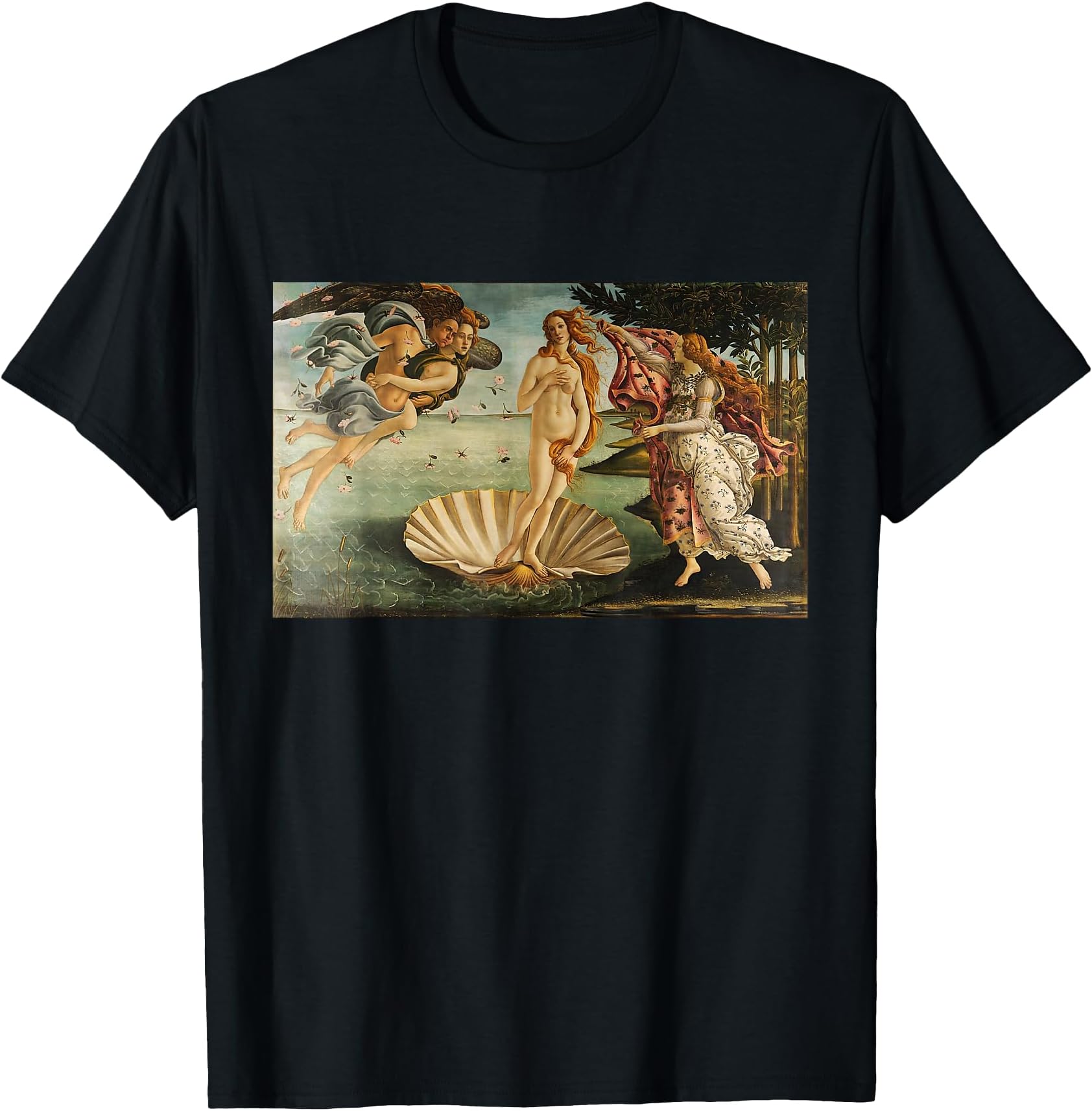 The Birth of Venus Painting by Sandro Botticelli T-Shirt