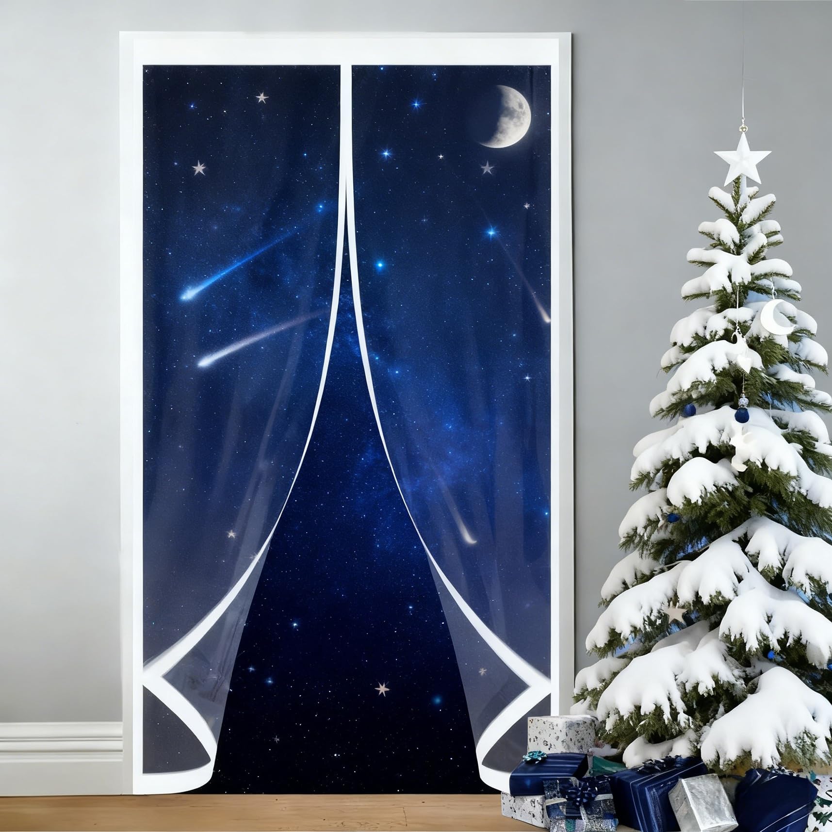 Thermovorhang Tür 170 x 224 cm Geräuschisolierung Winddicht Wasserdicht Haustierfreundlich, Magnetischer Thermisch Isolierter Türvorhang für Balkon Terrassen Kellertür, A