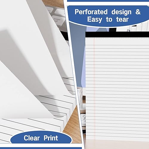 Miniatura 4 de Bloc de notas legales, paquete de 12 blocs de notas de 6 x 9 pulgadas, bloc de notas de papel grueso de 21 libras, bloc de notas impermeable,