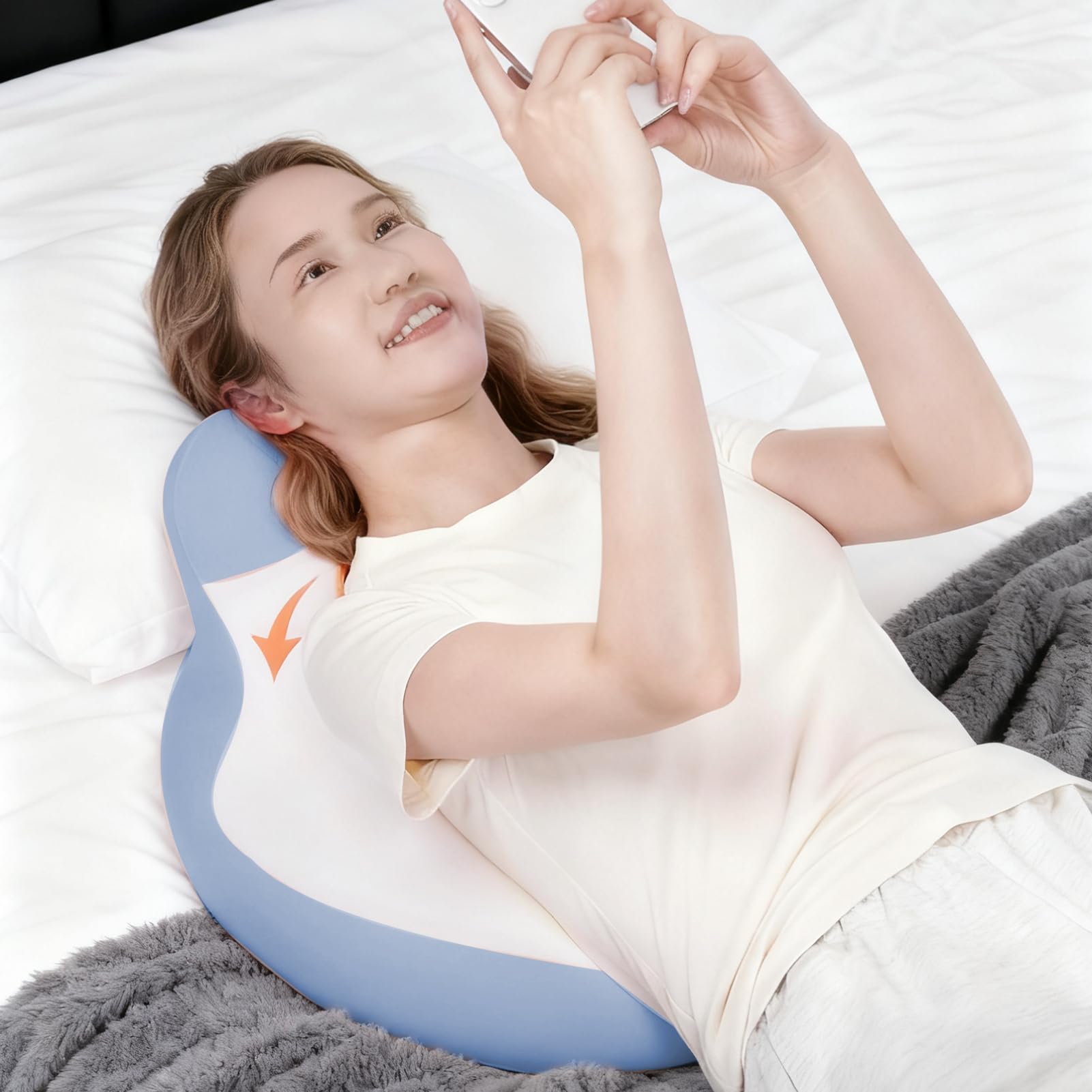 Almohada De Dormir Abajo Impermeable En Todas Las Posiciones | Soporte Para El Cuello Almohada De Cama Abajo Para Hotel Viaje Sofá Camping Dormitorio Mujeres Hombres Adultos Mayores