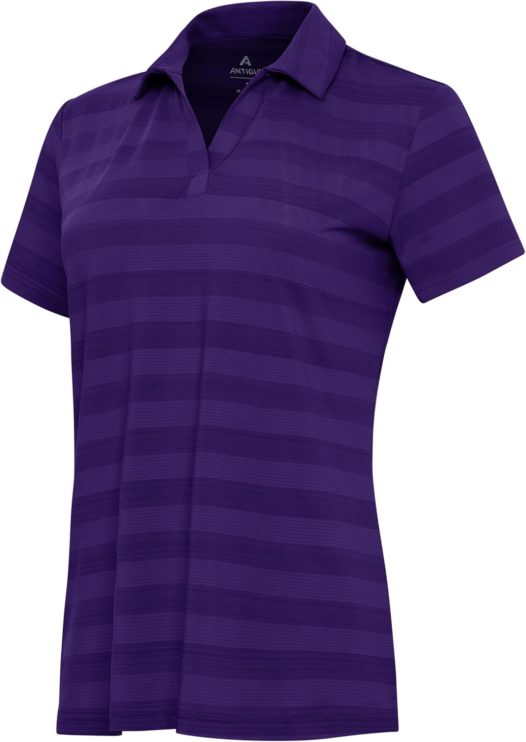 Antigua Women’s Tunnel Polo - Moisture-Wicking Golf Shirt with Performance Four-Way Stretch Tonal Shadow Stripe Top