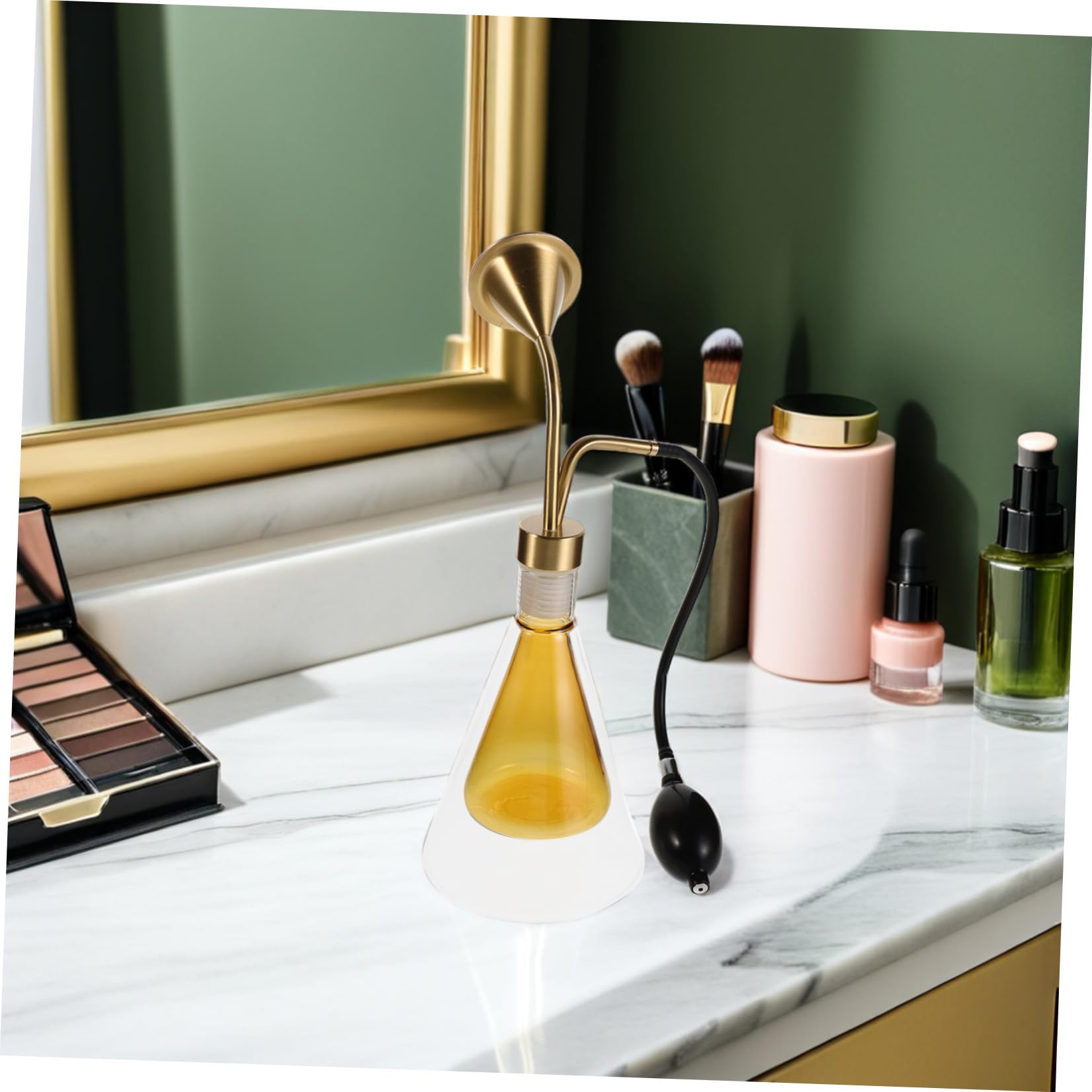 Diffusore Oli Essenziali in Vetro a Doppia Parete, Bottiglia Aroma Tester | Oli Essenziali e Petali, Uso Casa e Spa, Leggero ed Elegante Colore Casuale