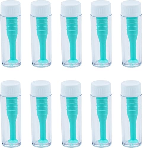 AUEAR, Paquete de 10 herramientas de inserción de lentes esclerales de contacto de silicona suave para lentes duras, color verde
