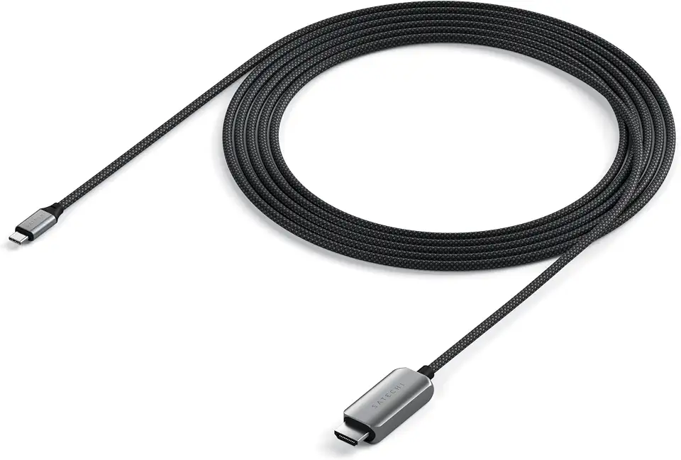 Satechi USB C to HDMI 2.1 8K Cable, with 8K @ 60Hz and 4K @ 120Hz, Type C to HDMI Cable, Thunderbolt 3/4 Compatible for MacBook Air/Pro/Neo, iPad Air/Pro, iPhone 17 and More (6.5 ft/2m)