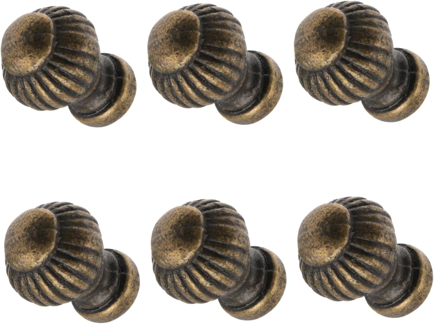6pcs Antique Single Hole Pull Handle Knobs Cabinet Door Vintage Decorative Hardware Dresser Cupboard Furniture