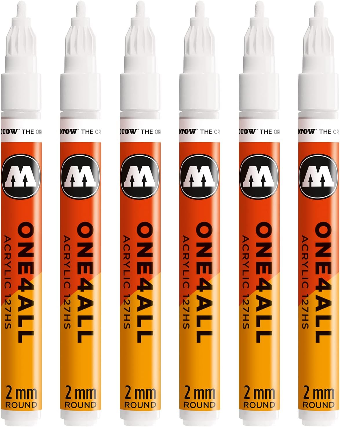 Molotow MO127211 One4All 127HS # 160 Signal White Ballpoint Pen – Pack of 6