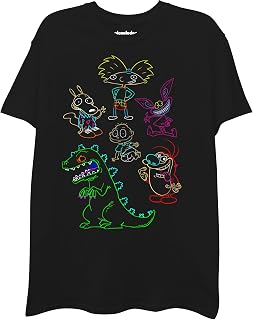Nick Men's Nickelodeon Nick 90's Rewind Characters Men's Short Sleeve T-Shirt