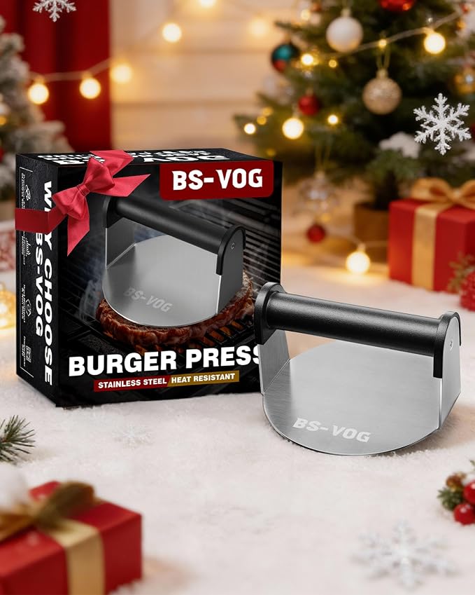 Prensa para hamburguesas redonda de acero inoxidable 6" miniatura 6
