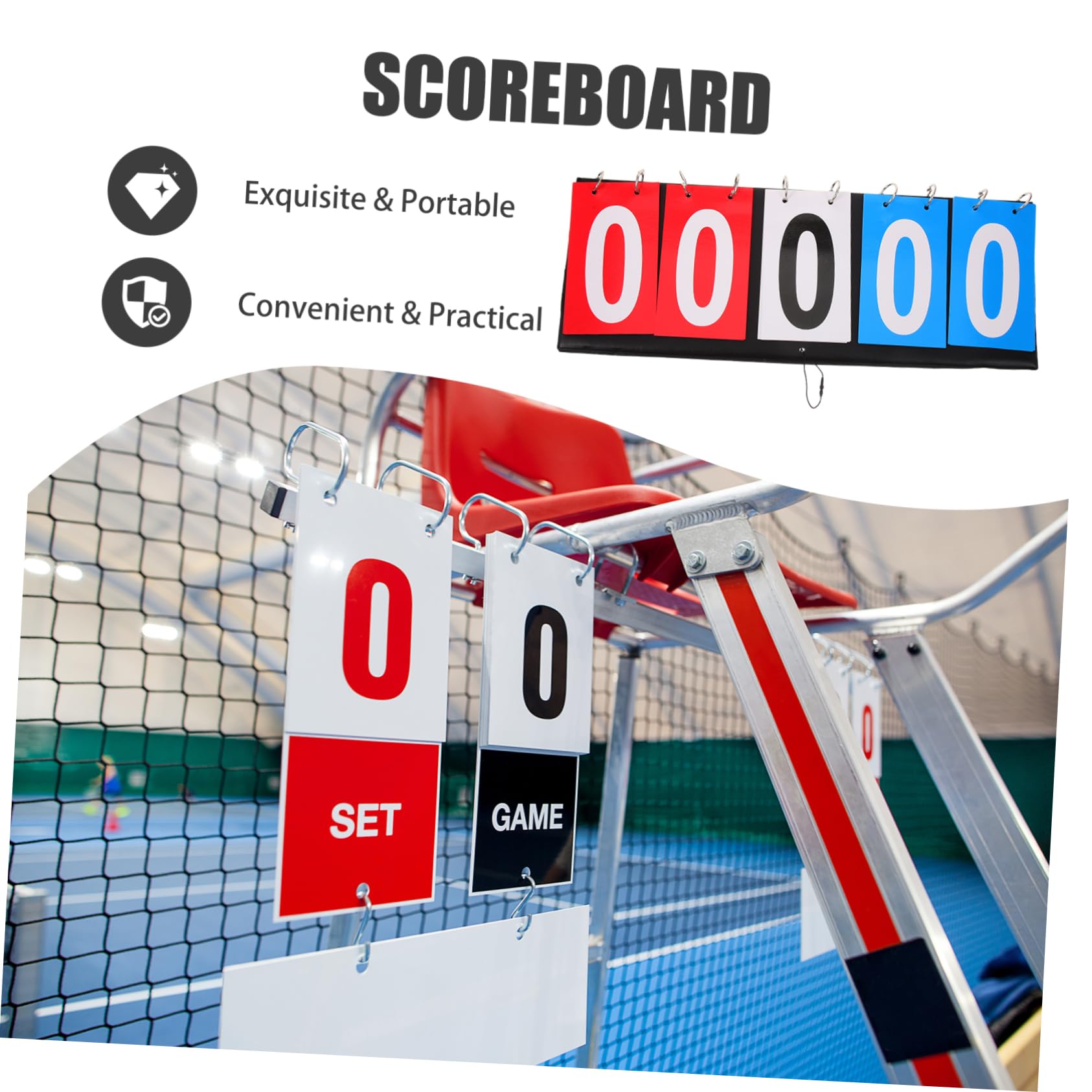 Toddmomy Sturdy Materials Portable Scoreboard Basketball Scoreboard for Sports Games Professional Game