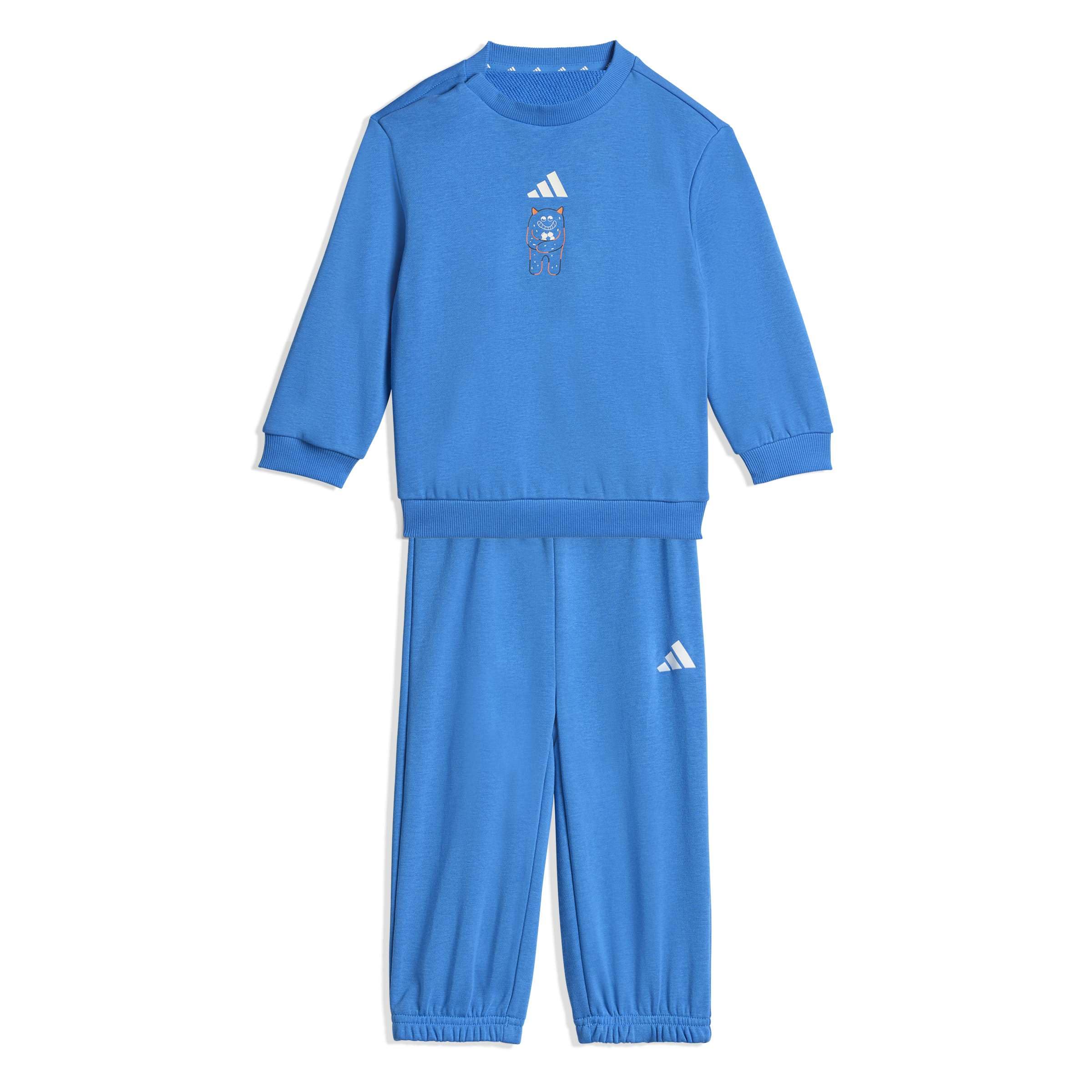 Adidas Unisex Infant Bleu Baby Sweatshirt And Jogger Set Tiro Nster