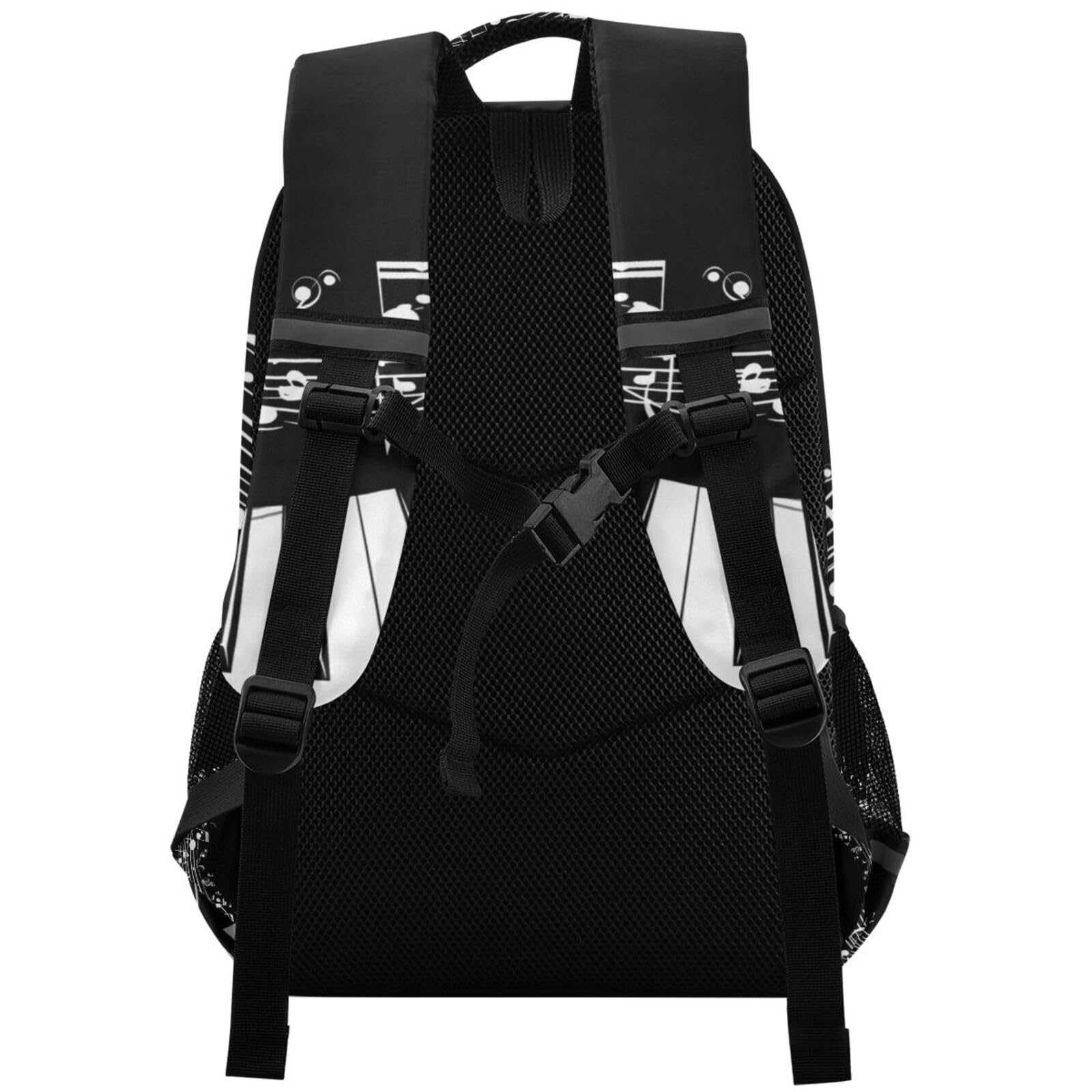 Musik Klaviertasten Noten Rucksack Jungen Schulrucksack Mädchen Schulranzen Kinder Reflektierender Schultasche Kinderrucksack Für Schule
