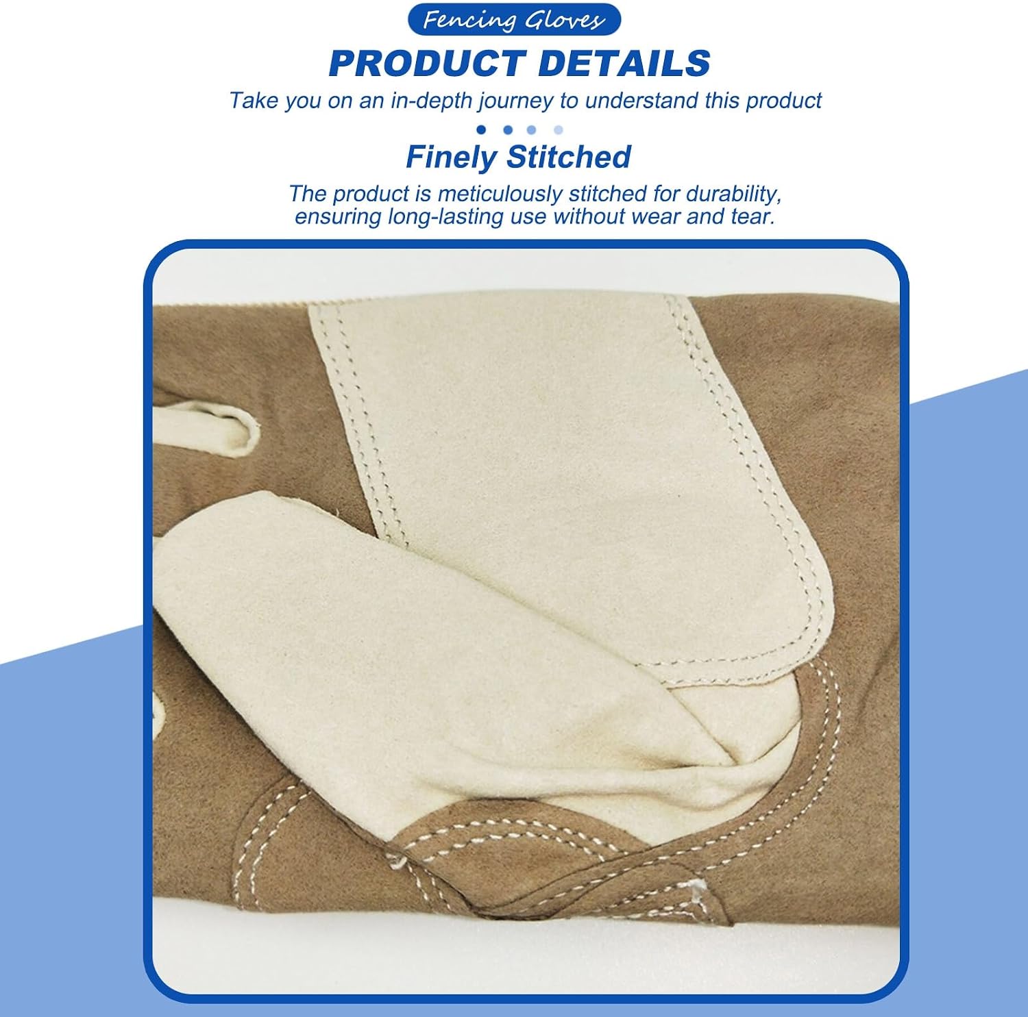 Fencing Glove, Non Slip, Fit Training Gloves, Unisex Fencing Equipment, Foil Epee and Saber, Sold Individually