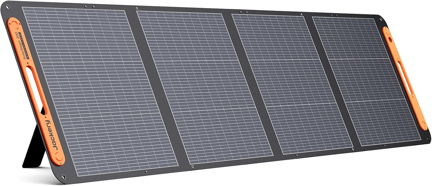 Jackery ソーラーパネル SolarSaga 200 200W 太陽光パネル 節電 停電対策 IP68 防水 防塵 ETFE ソーラーチャージャー 折りたたみ式 ジャクリ ポータブル電源用 高変換 高効率 薄型 軽量 コンパクト 単結晶 防災