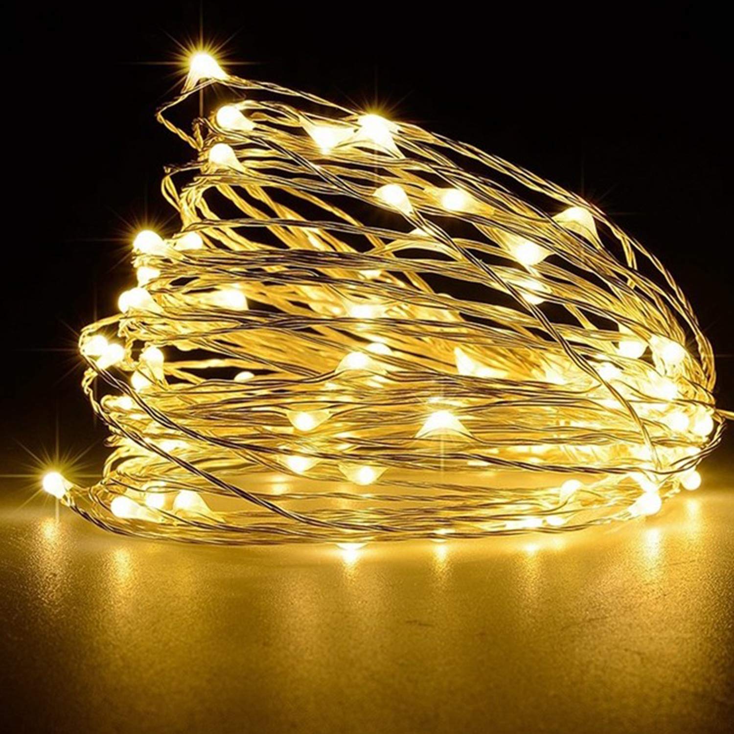 USB Fairy String Lights 50LEDs 16FT Decorative Hanging for Garden Patio Landscape Backyard Wedding Party Halloween Lighting