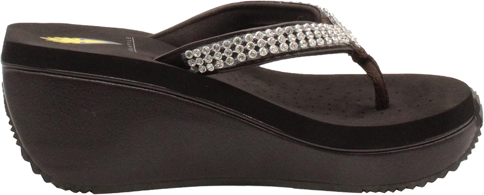 volatile flip flops with rhinestones