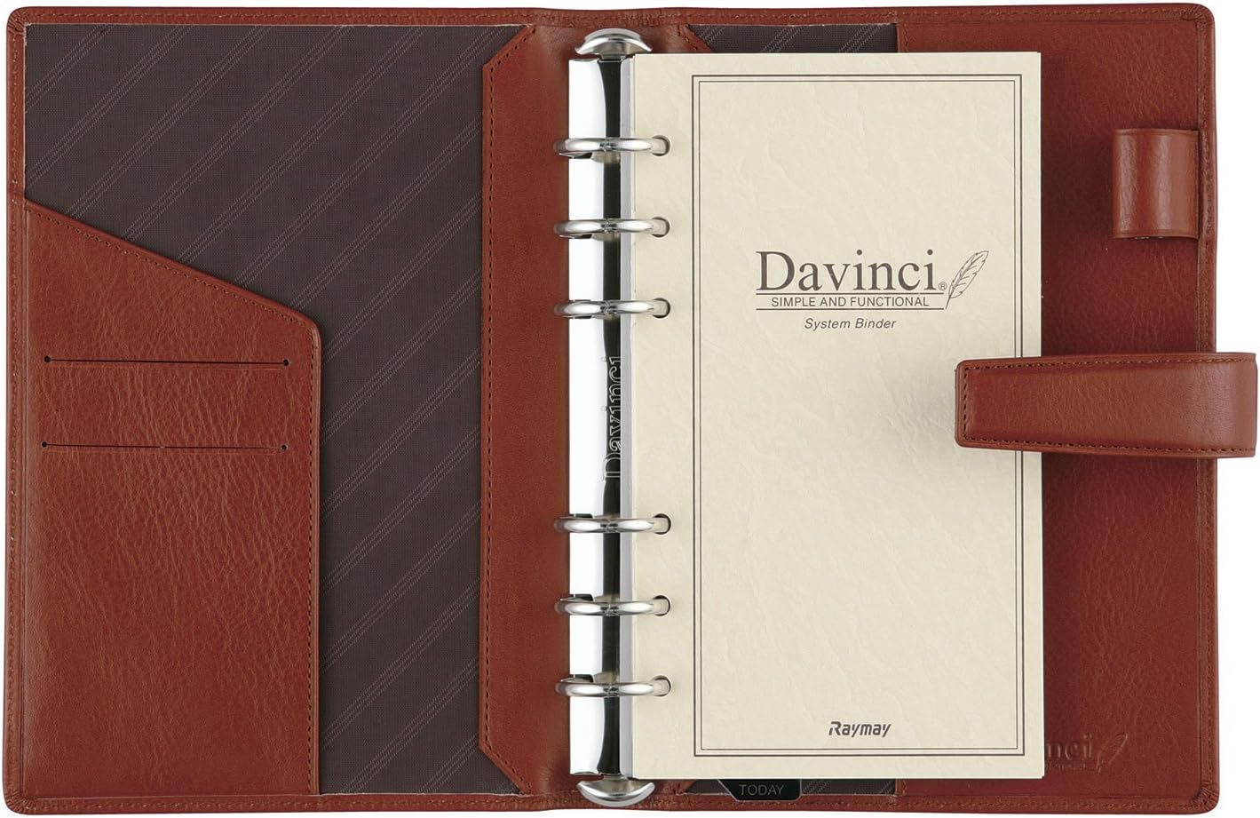 Raymay Fujii DB3005C Personal Organizer, Davinci, Standard, Bible, Brown