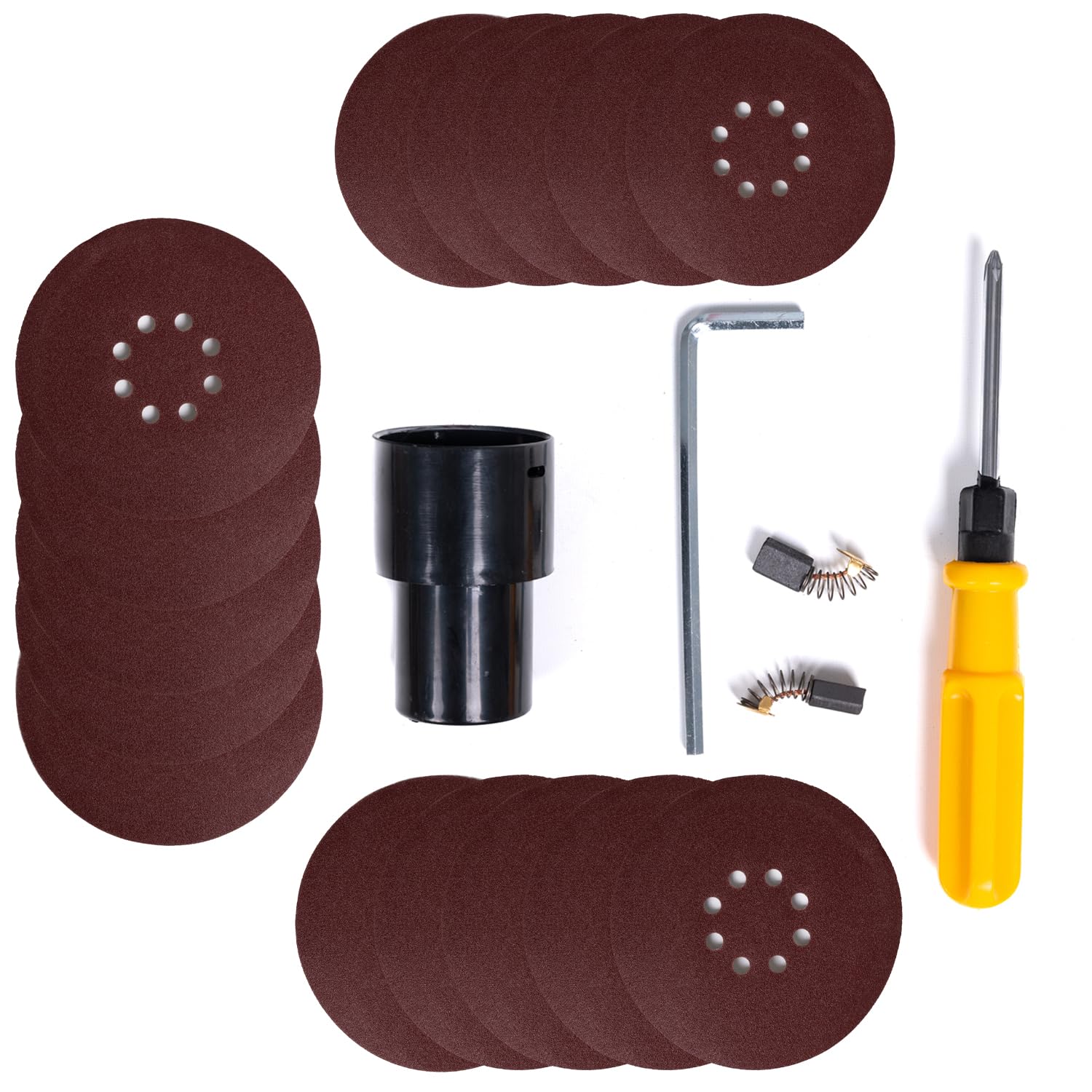 LEHMANN Lijadora Pared y Techo, 1500 W, Anchura 225 mm, 6 Velocidades Variables, 2800 rpm, Luz LED 360°, Lijadora de Pared con Sistema de Recogida de Polvo - Bolsa y Manguera de Succión