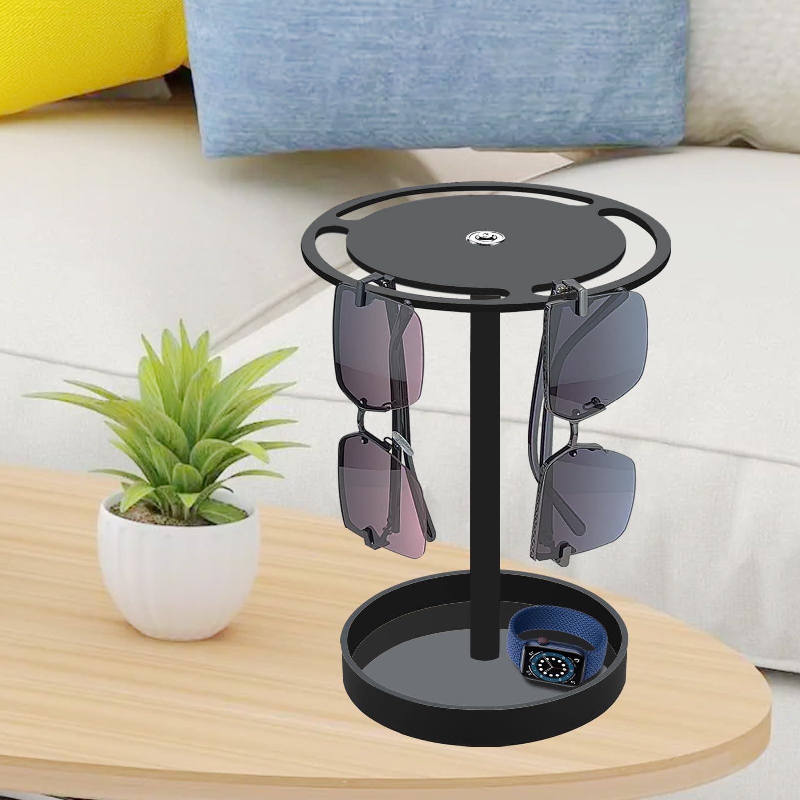 Saddgo Présentoir à Lunettes Rotatif à 360° - Noir - Pour Bureau Et