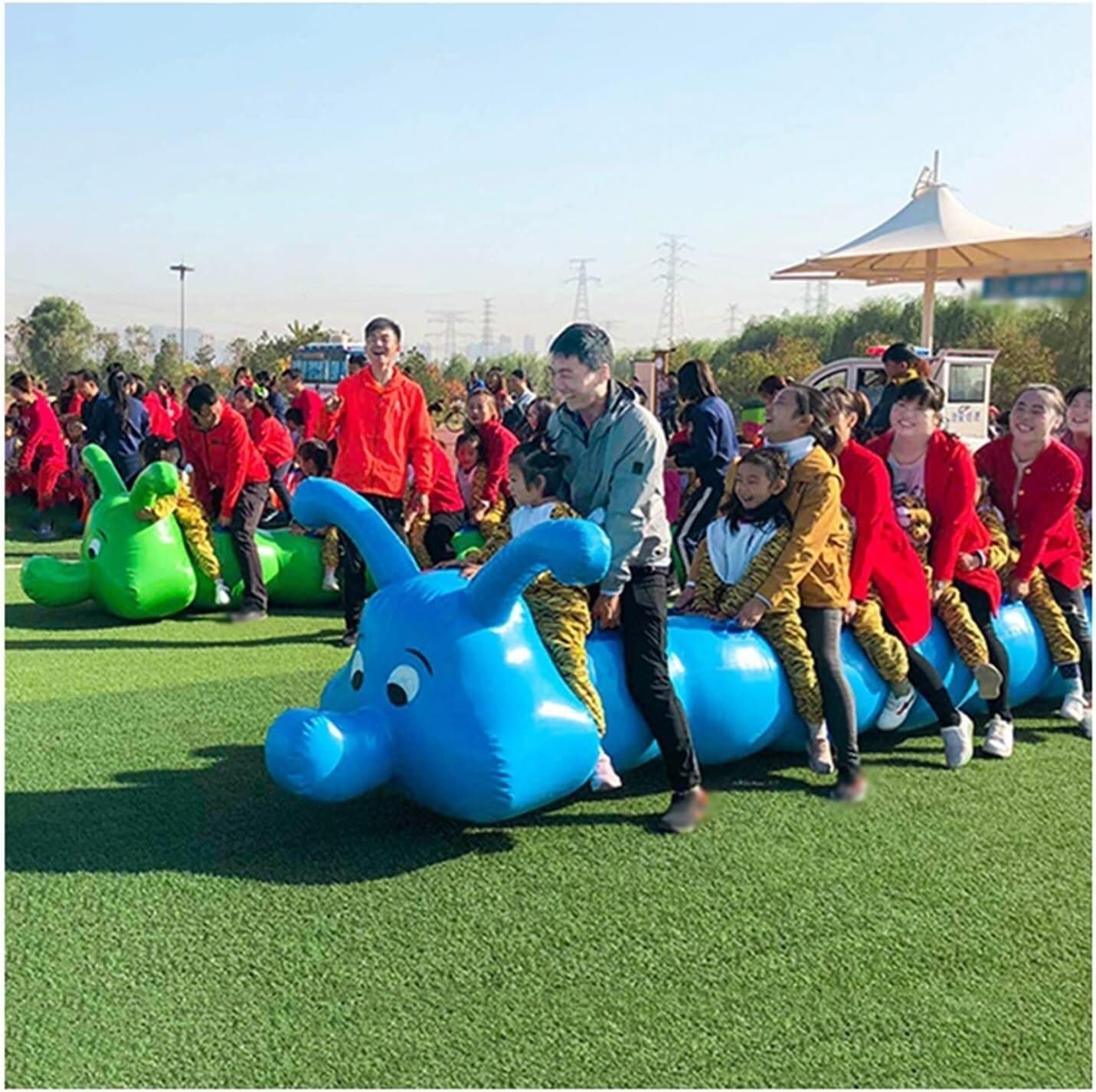 Castillo inflable de 4 plazas para interiores y exteriores en paquete doble
