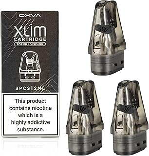 OXVA XLIM Pods V3 New oxva Pods for XLIM Pro Kit Xlim SE Xlim SQ 2ml Cartridge Built in Mesh Coil for E-Cigarettes 0.8ohm 12-16w Pods Top Filling v3 Pod Pack of 3 No Nicotine (0.8ohm)