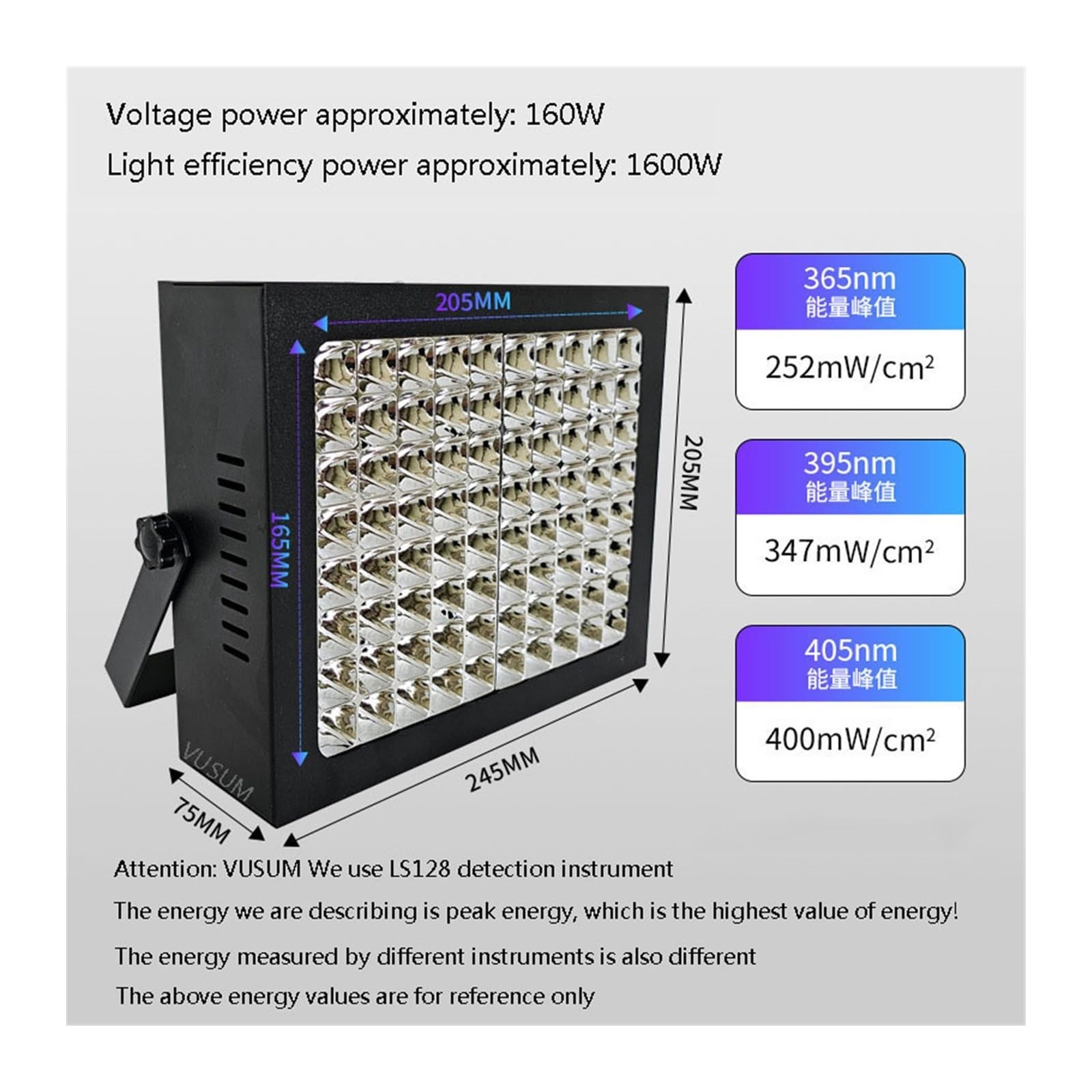 lámpara de curado UV, Foco Refrigerado Por Aire, Luz Púrpura, 365nm, 405nm, 395nm, Detección Fluorescente, Pegamento Sin Sombras, Lámpara De Curado UV Resina Aceite Verde(395nm,1600W)