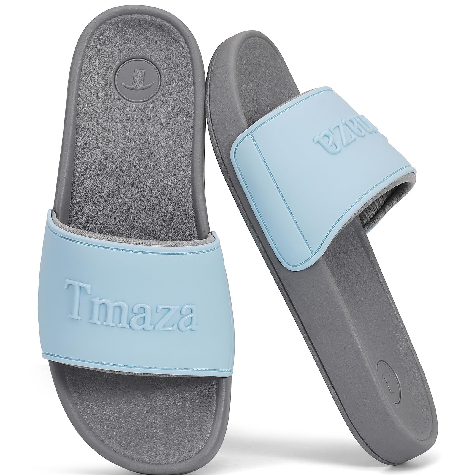 Sandalias Mujer, Chanclas Elegantes con Tira Ancha, Sandalias Planas Cómodas para Casa, Paseo, Verano y Vacaciones 36-42