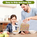 Withosent 4L Boite Rangement Cuisine Lot de 4, Boîte Hermetiques Alimentaires en Plastique, Boite de Conservation Alimentaire Cuisine, Boite Cereales Pâtes Farine - 4