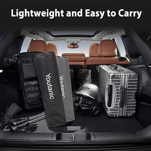 Miniatura 8 de Silla de campamento de gran tamaño, sillas de camping plegables portátiles con bolsillo lateral, portavasos y bolsa de transporte, sillas de