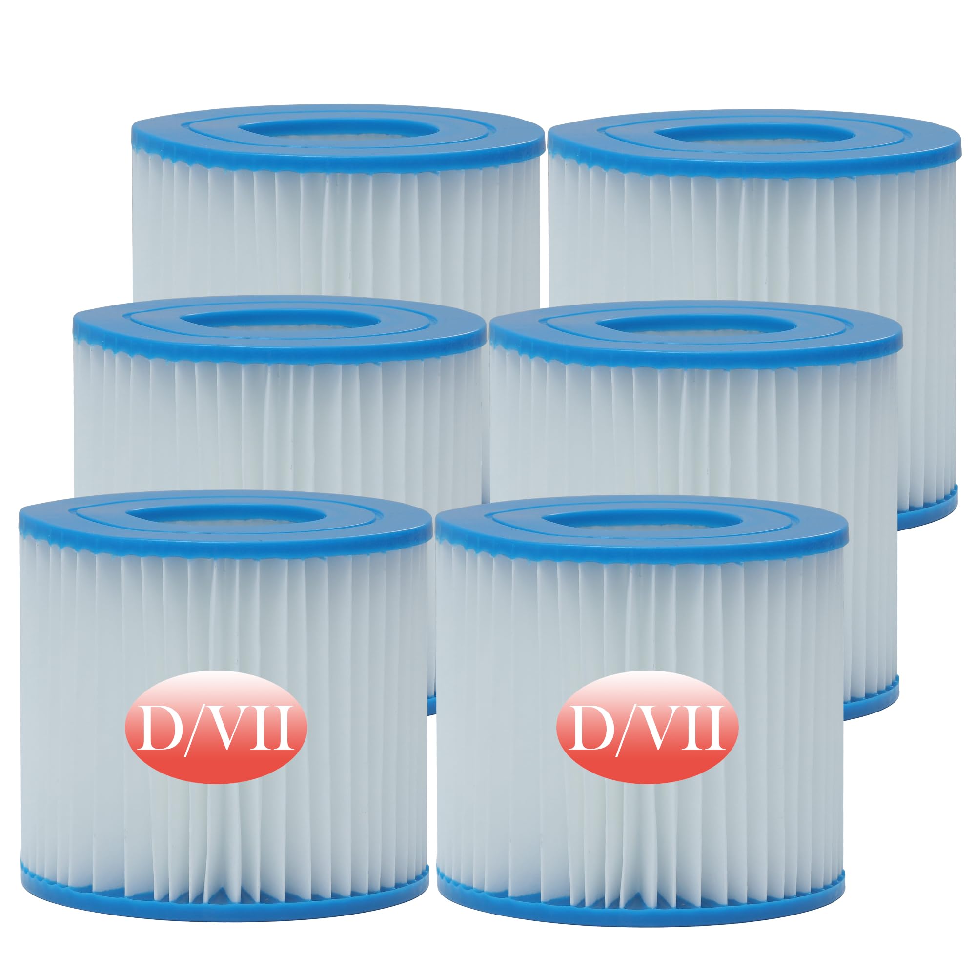 Type D Replacement Cartridge for Summer Waves Pool Filters, Type D/VII Filter Cartridge for 58385E, for Summer Escapes Type D Filter cartridges (6 Pcs)