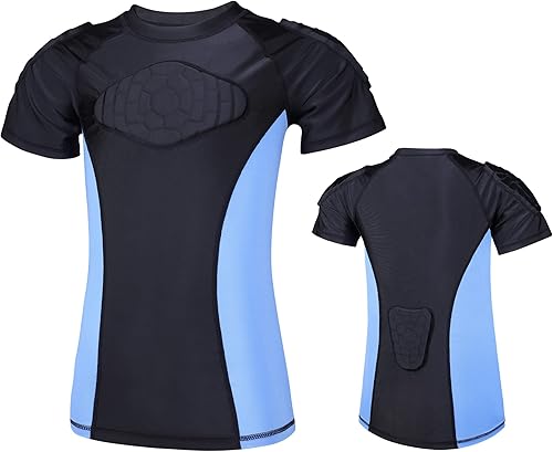 Miniatura 5 de Youth Football Padded Shirt Chest Rib Protector Kids Boy Girls Protective Shirt for Football Baseball Softball