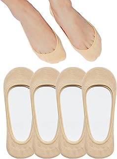 No Show Socks Women for Flats 4 to 8 Pack Non Slip Invisible Ultra Low Cut Socks Shoe Size 5-8/9-11