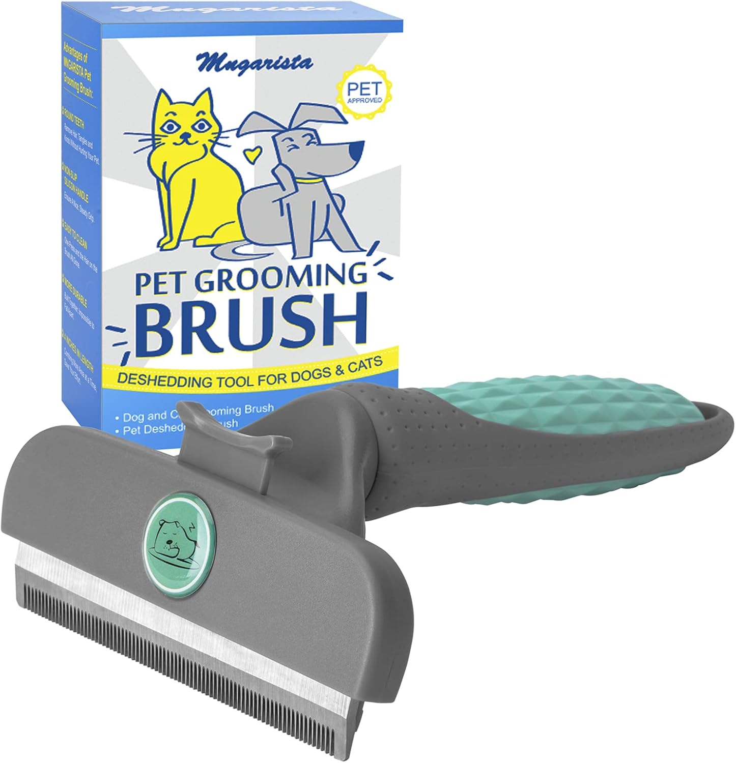 MNGARISTA Deshedding Brush, Dog Brush for Shedding Short and Long Hair